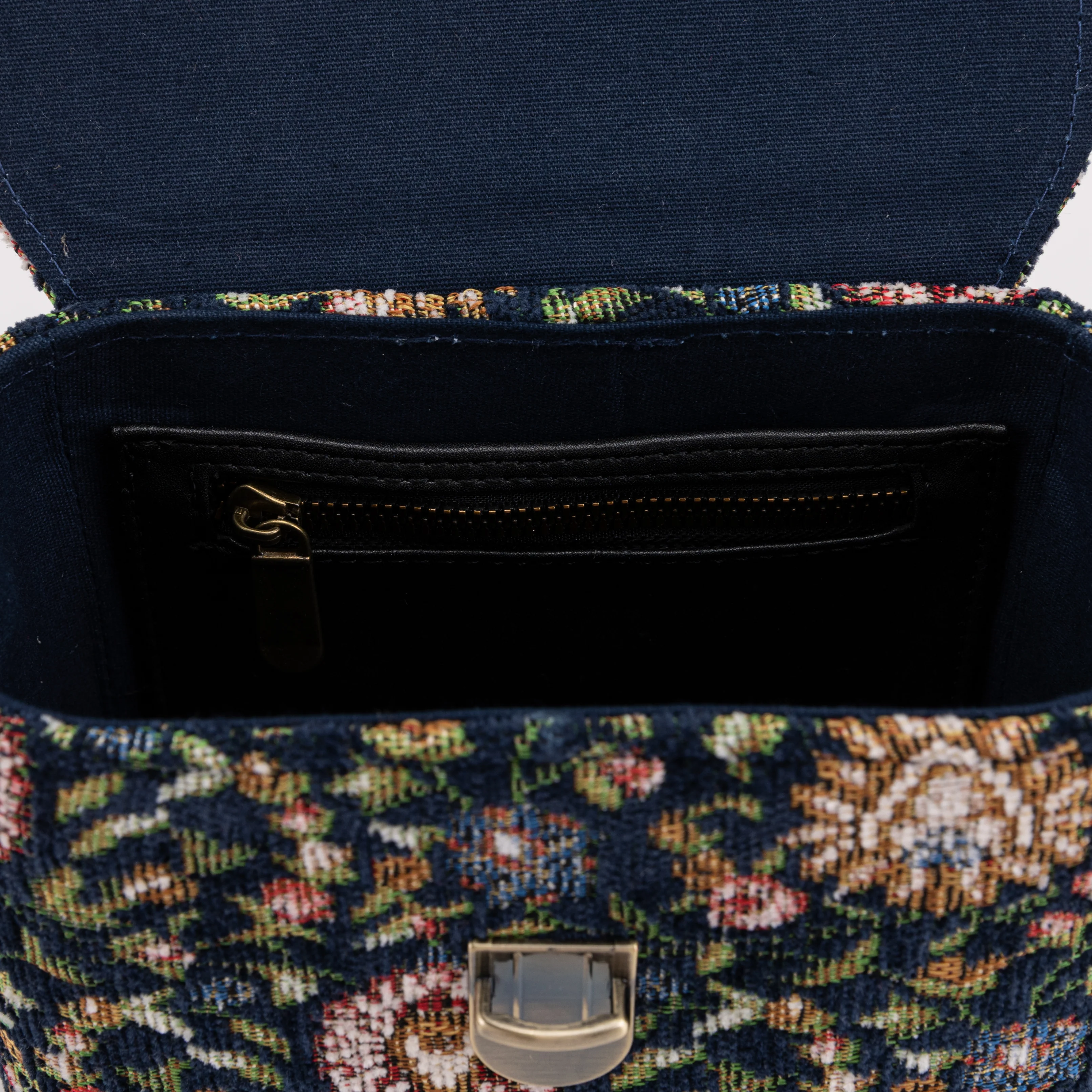Oriental Navy Emma Small Train Case Crossbody - Image 9
