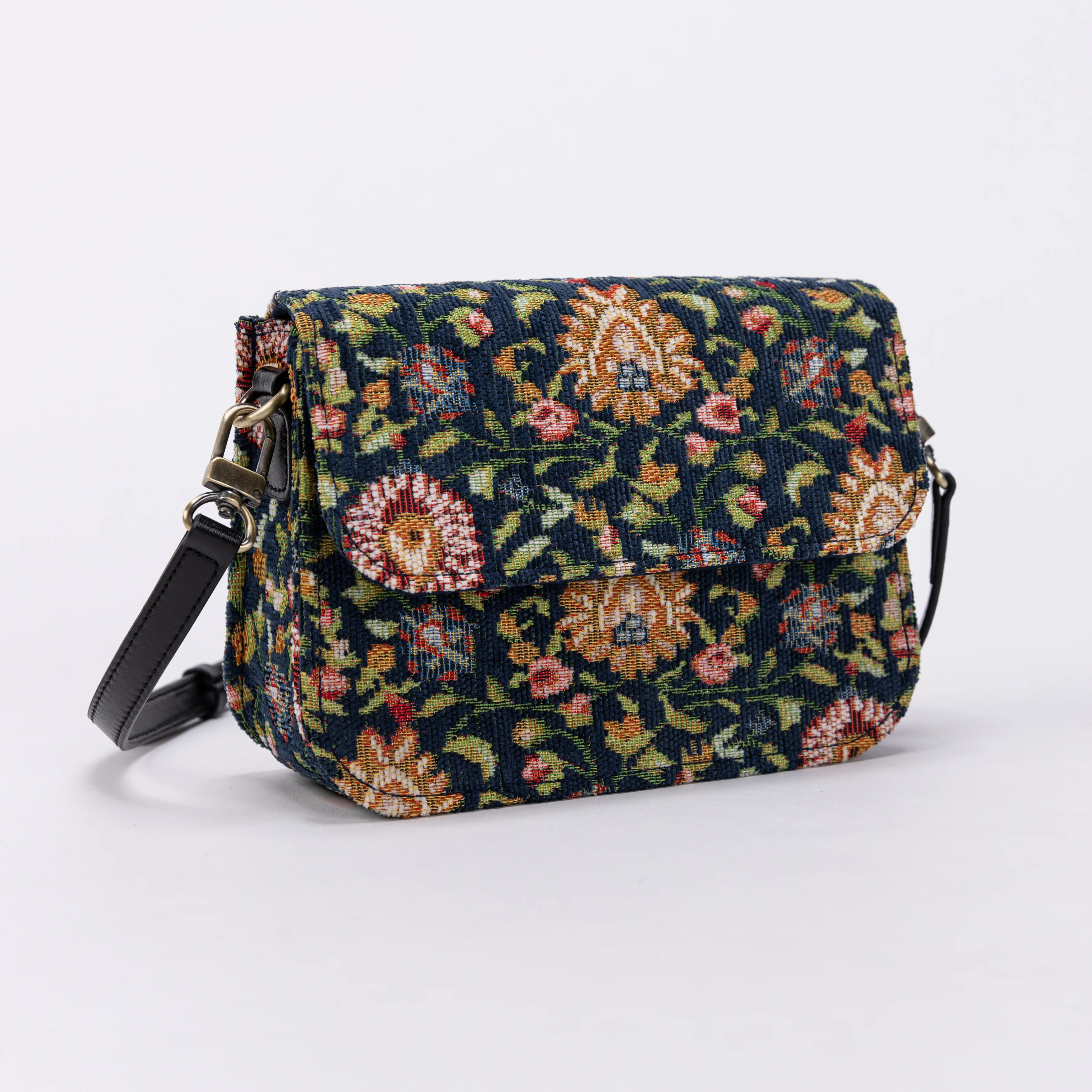 Oriental Navy Flap Crossbody Bag