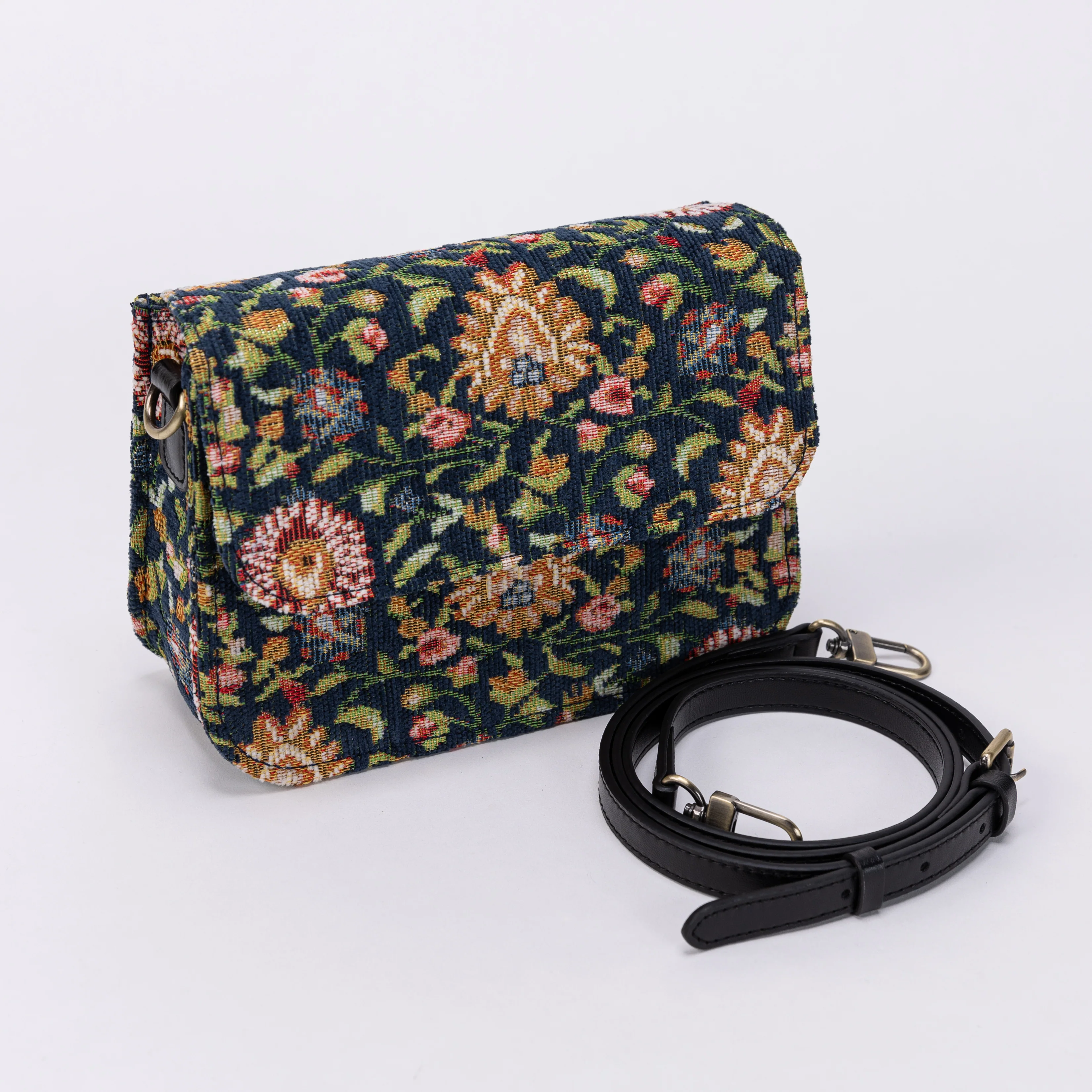 Oriental Navy Flap Crossbody Bag - Image 2