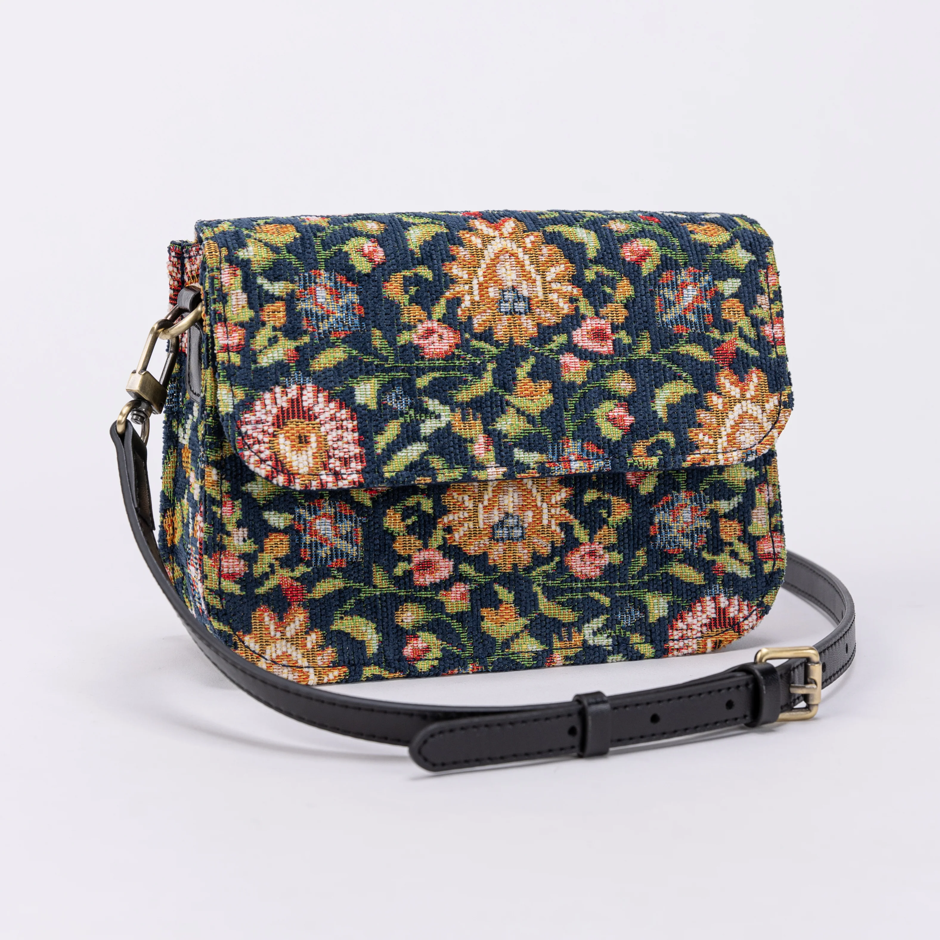 Oriental Navy Flap Crossbody Bag - Image 3