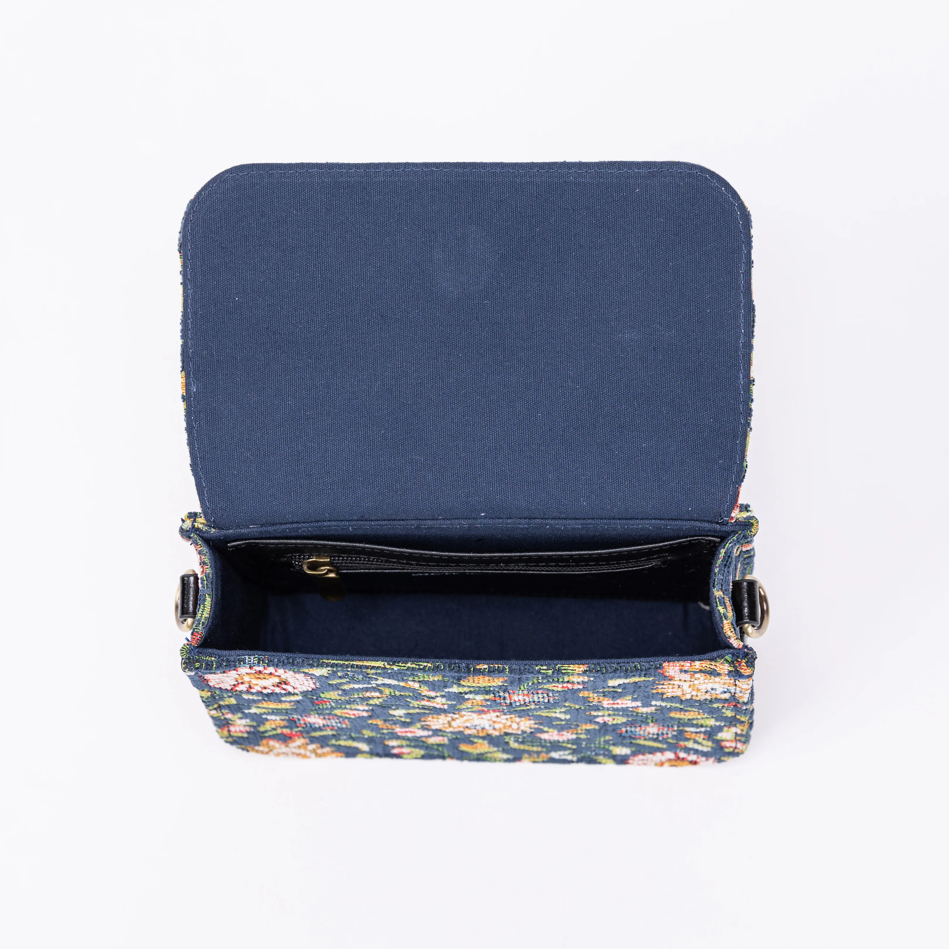 Oriental Navy Flap Crossbody Bag - Image 5