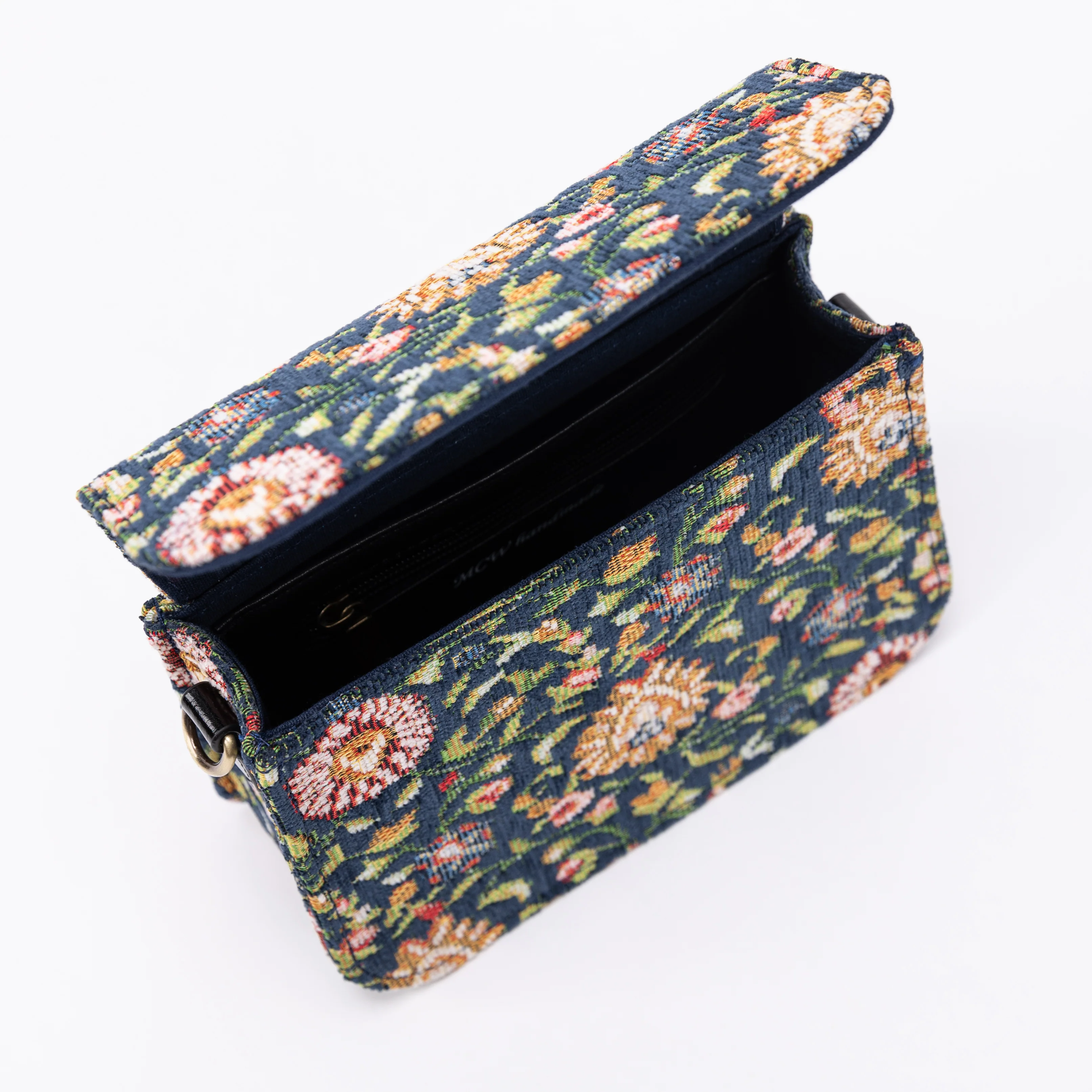 Oriental Navy Flap Crossbody Bag - Image 6