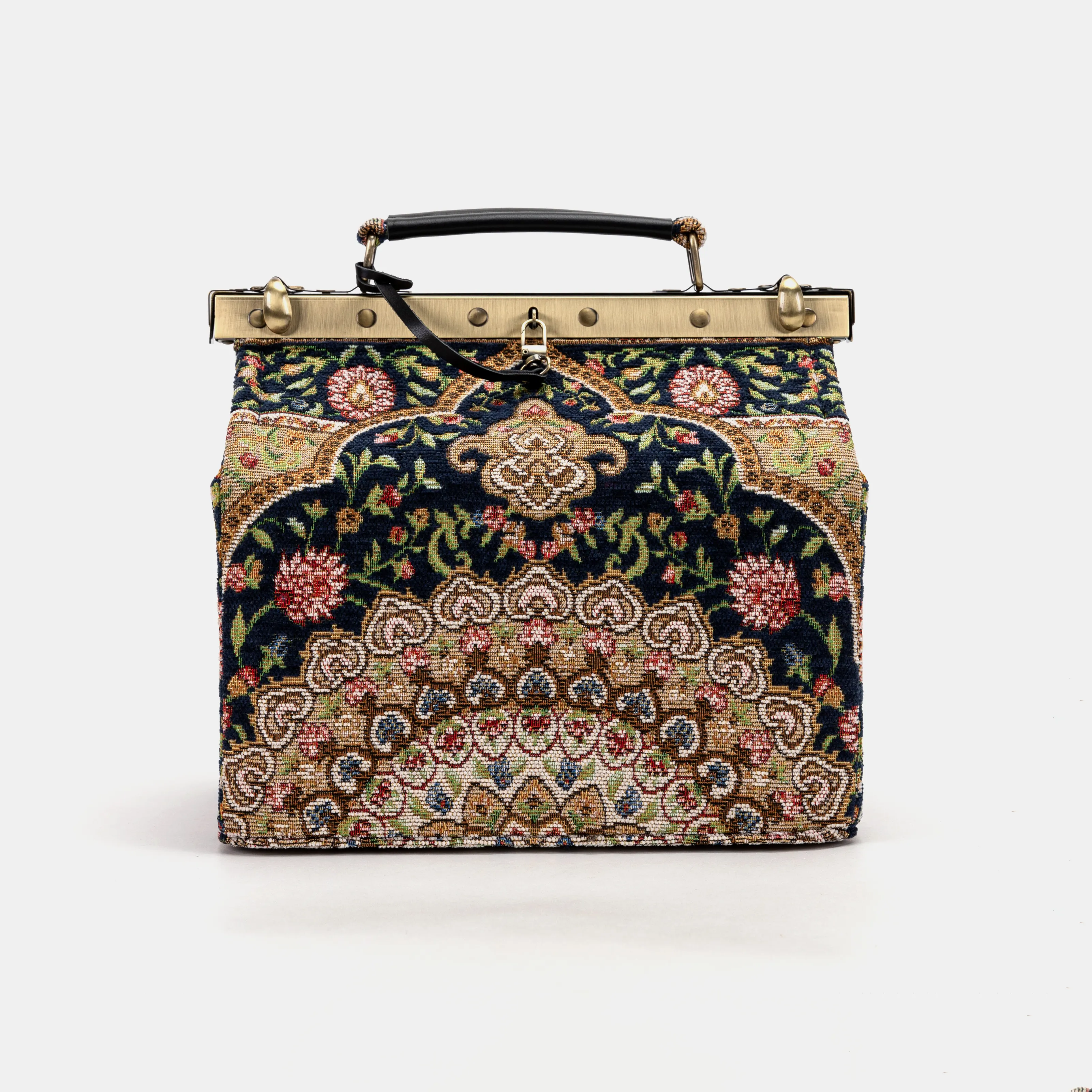 Oriental Navy Vivienne Carpet Purse Gladstone Bag - Image 2