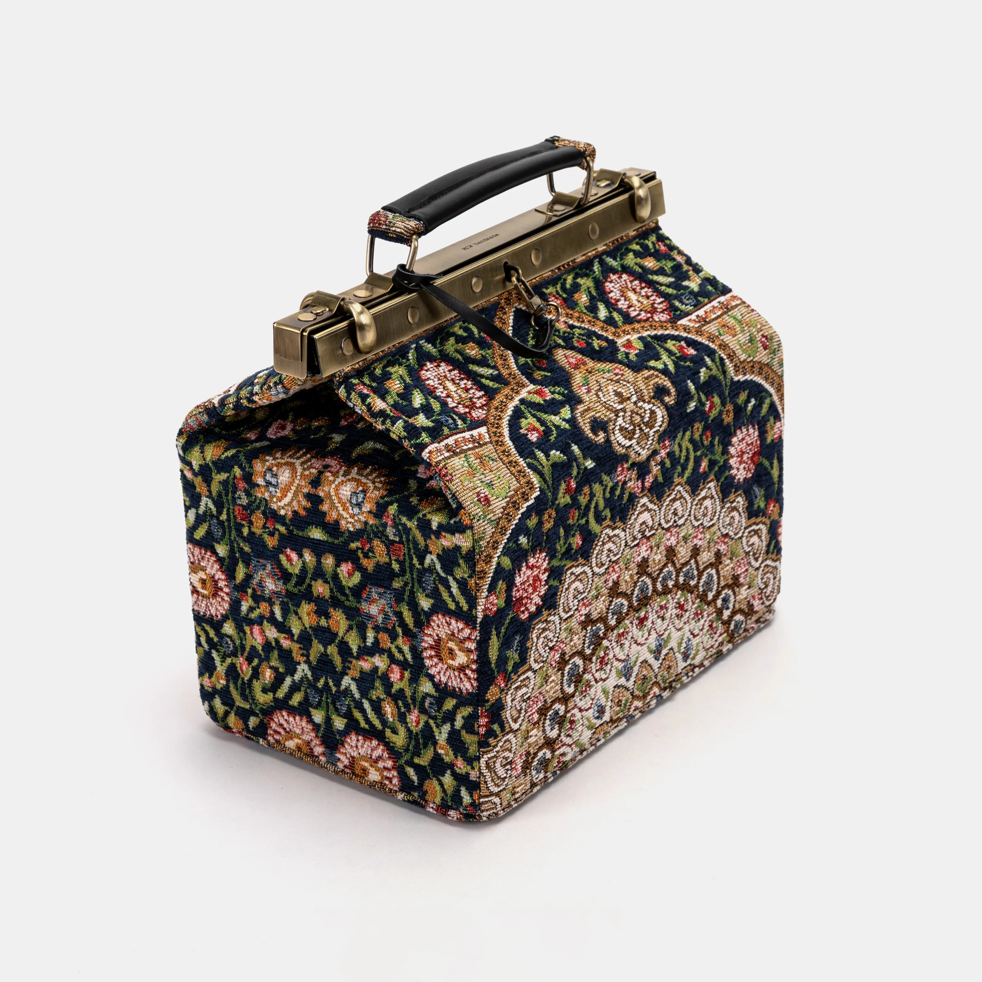 Oriental Navy Vivienne Carpet Purse Gladstone Bag - Image 3