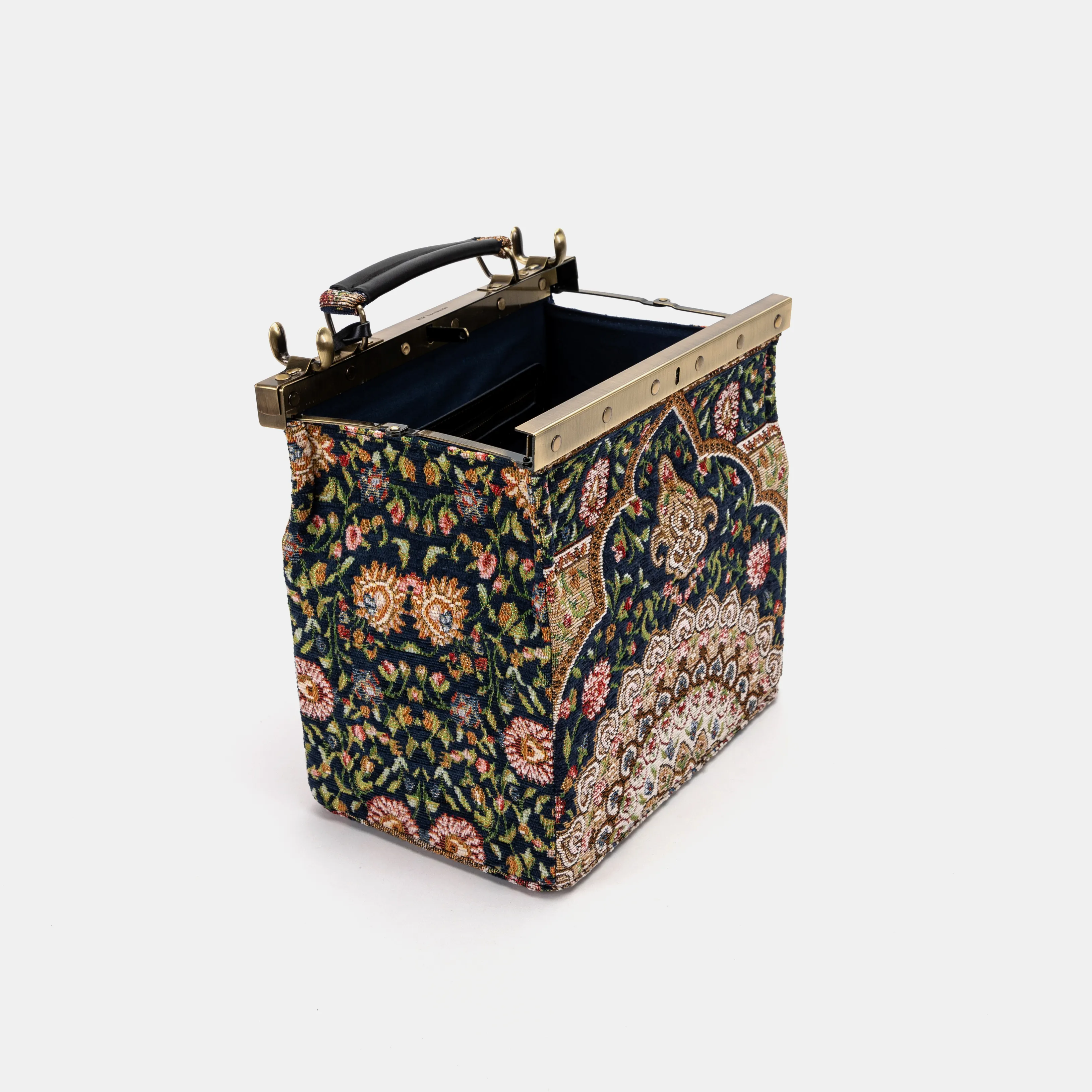 Oriental Navy Vivienne Carpet Purse Gladstone Bag - Image 8