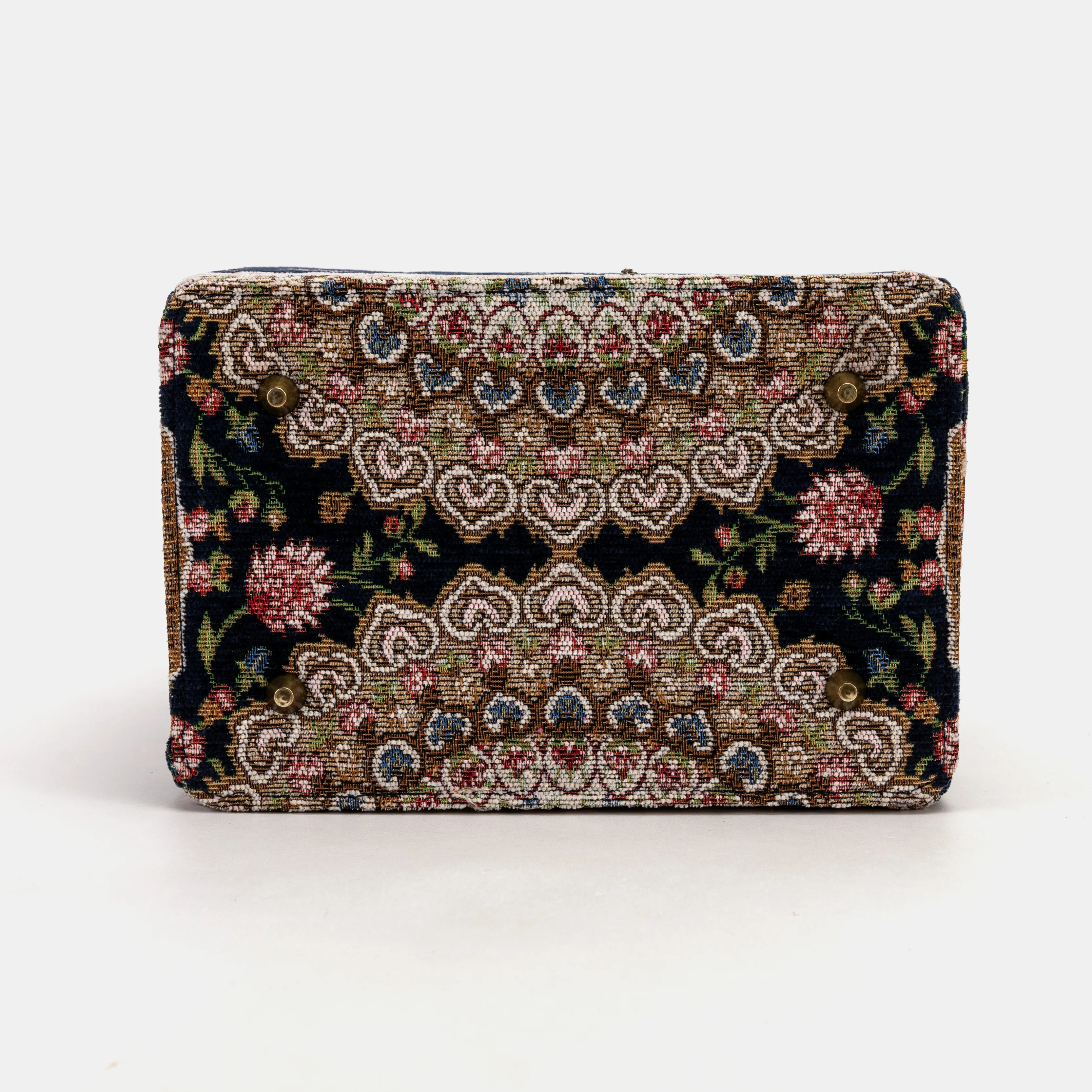 Oriental Navy Vivienne Carpet Purse Gladstone Bag - Image 9