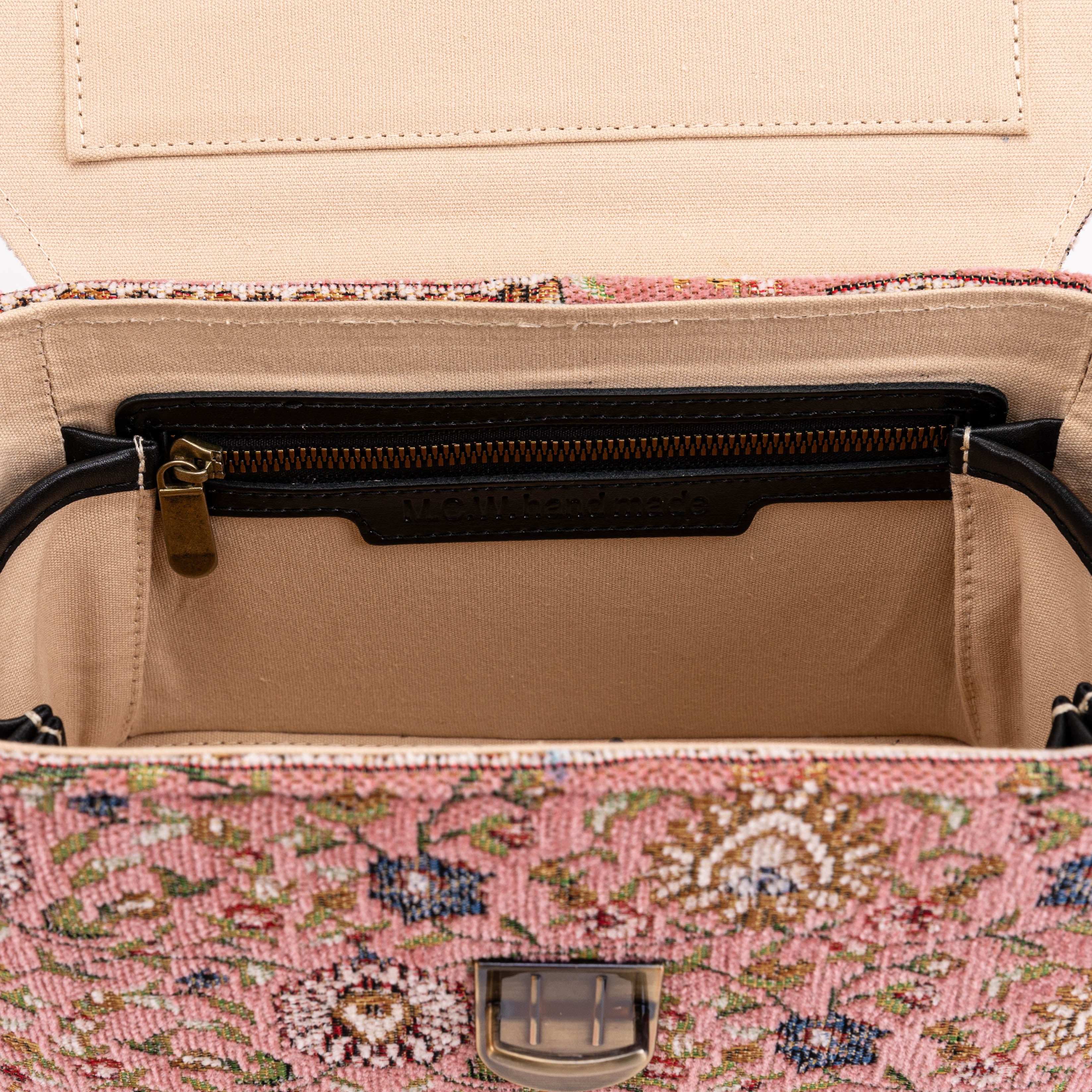 Oriental Pink Clara Medium Train Case Purse - Image 8