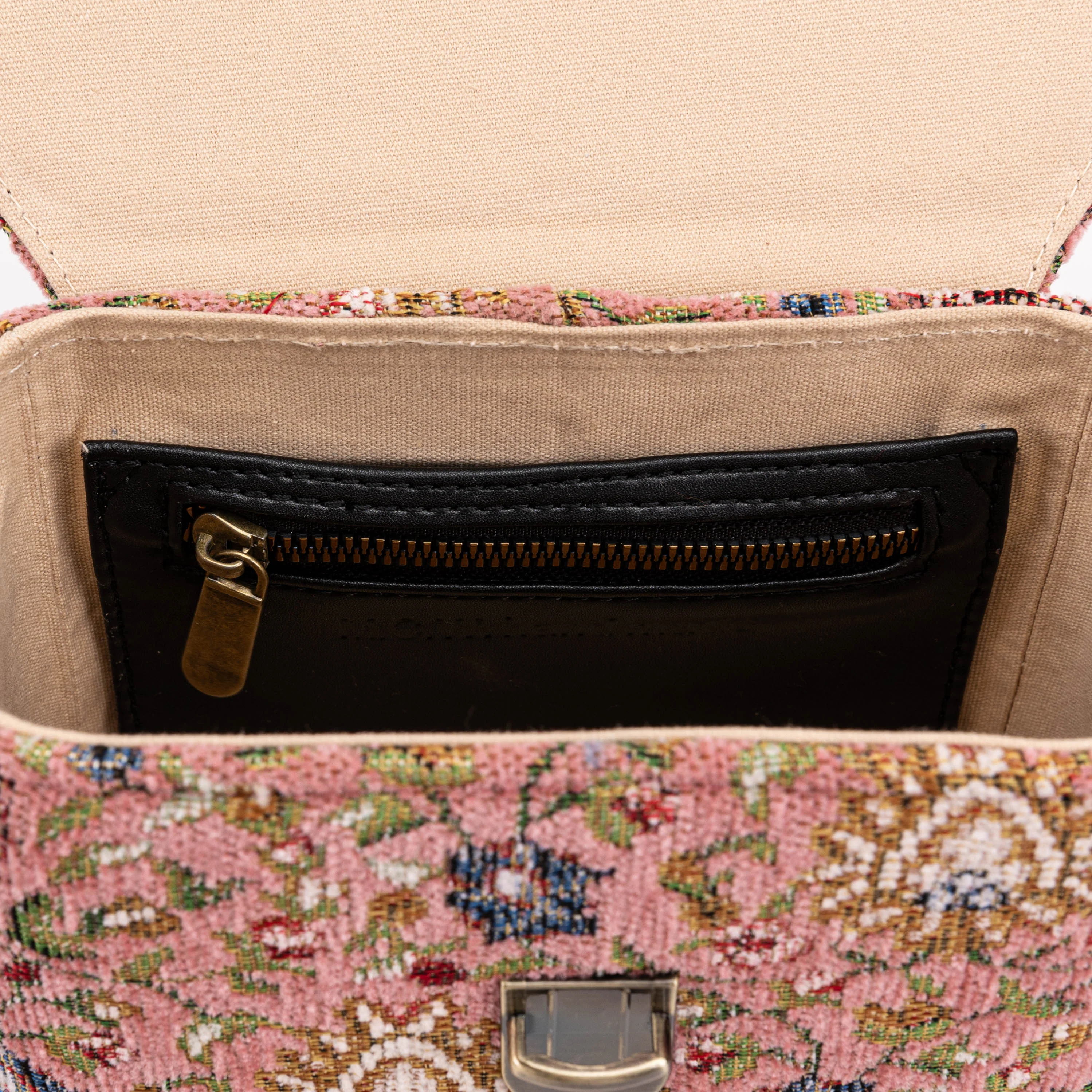 Oriental Pink Emma Small Train Case Crossbody - Image 9