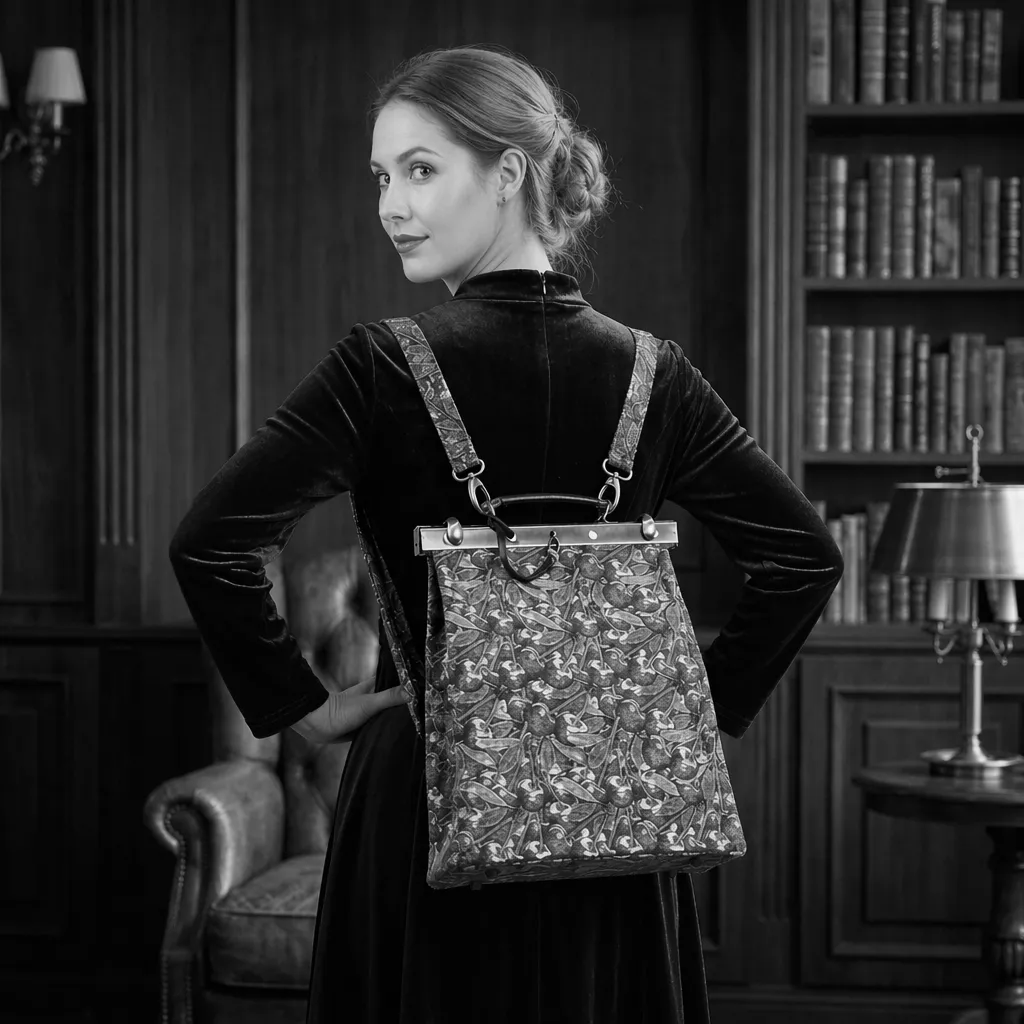 Oriental Red Helena Carpet Backpack Gladstone Bag - Image 3