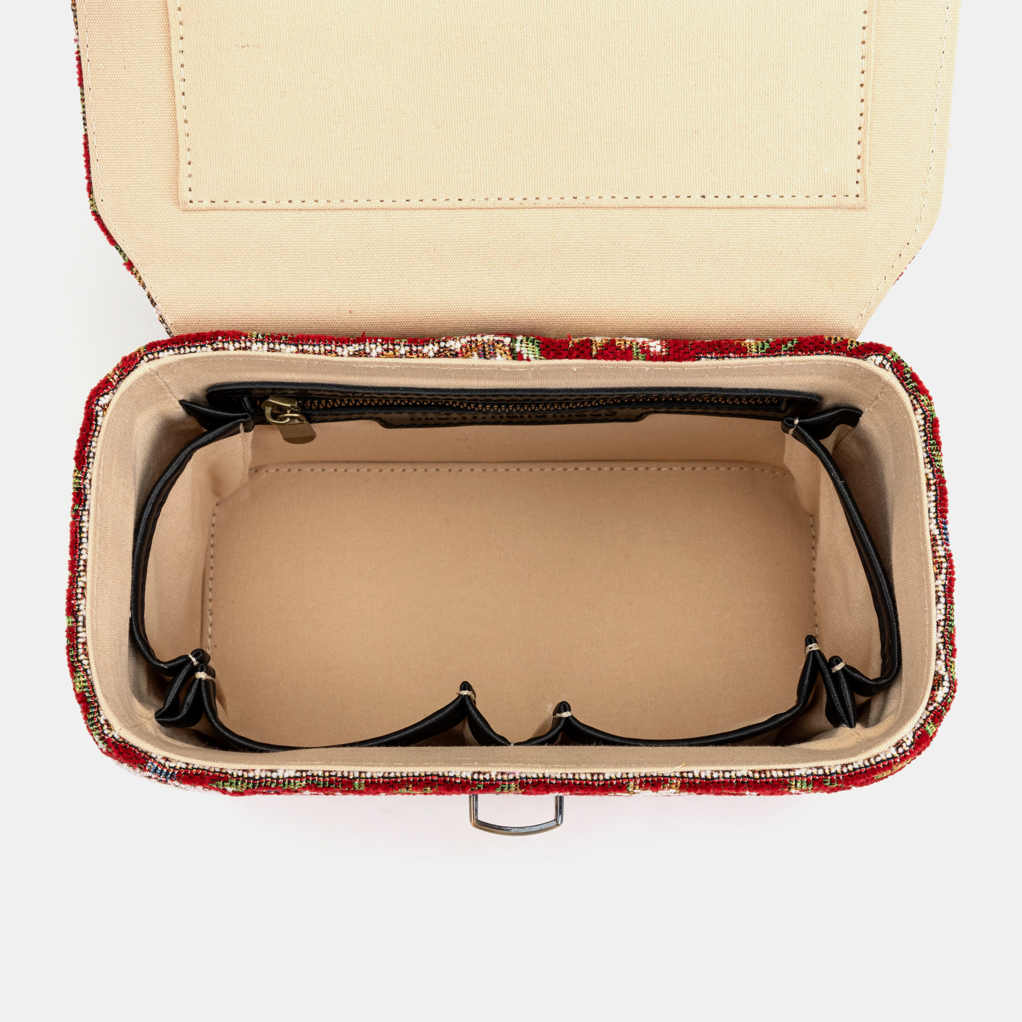 Oriental Red Clara Medium Train Case Purse - Image 4
