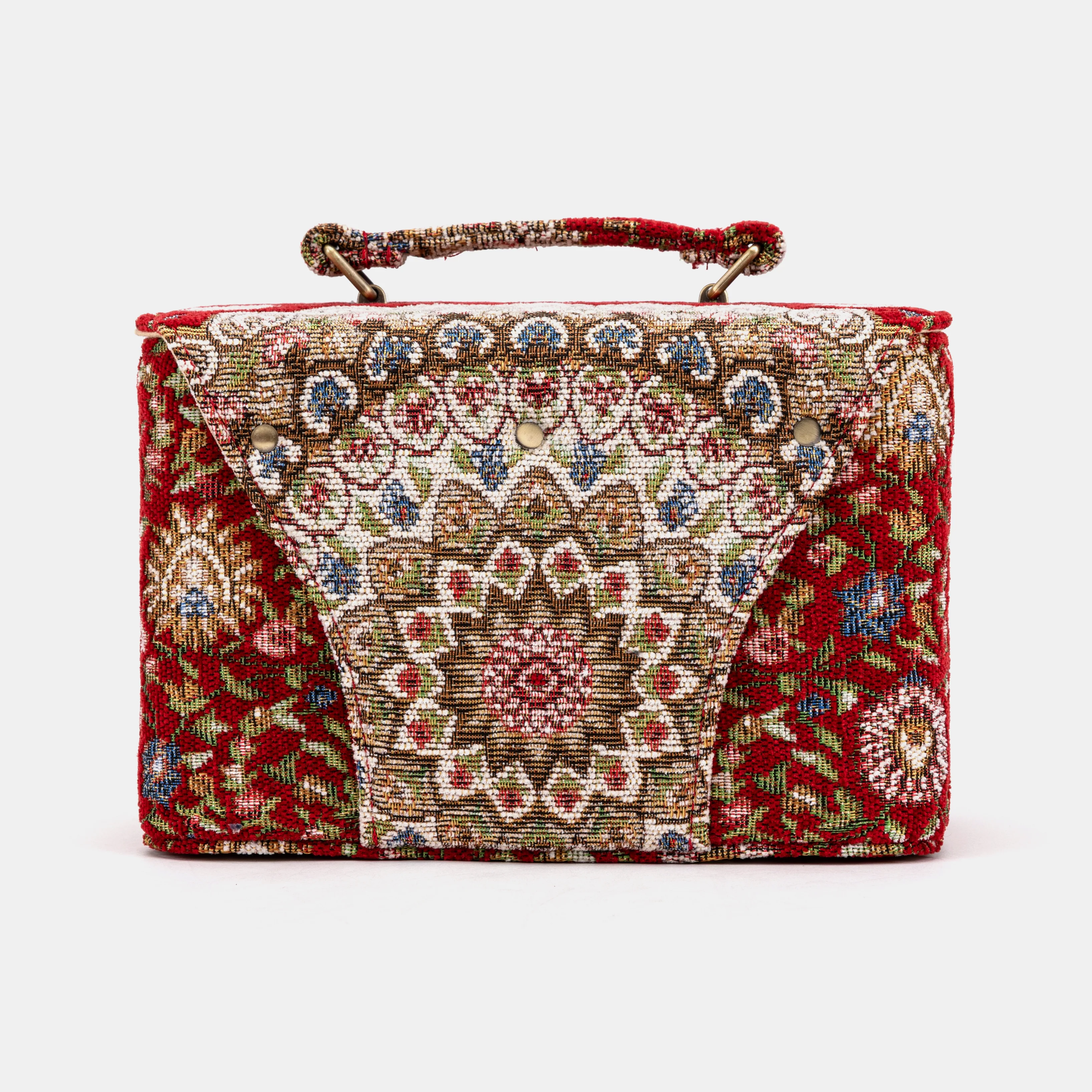 Oriental Red Clara Medium Train Case Purse - Image 5