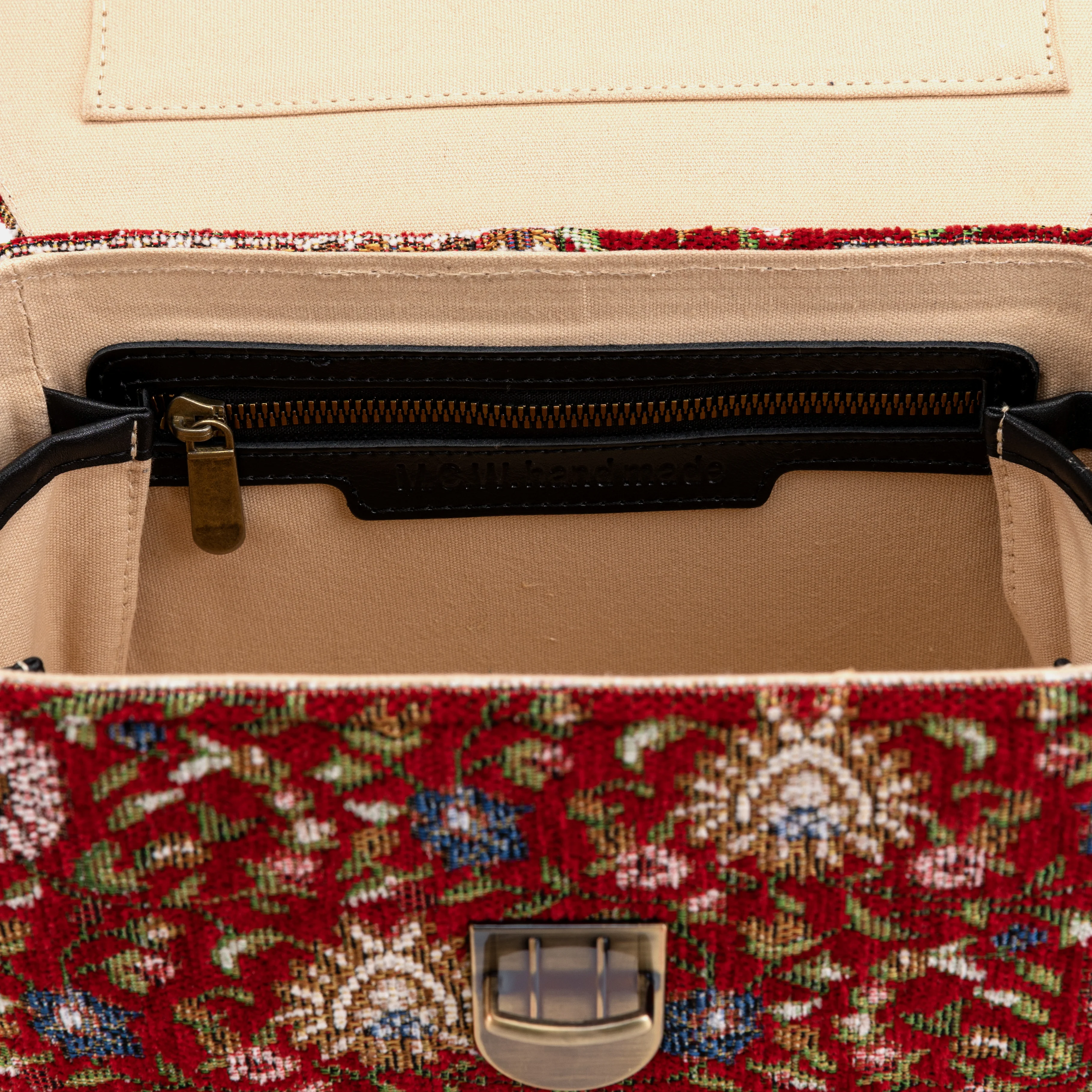 Oriental Red Clara Medium Train Case Purse - Image 8