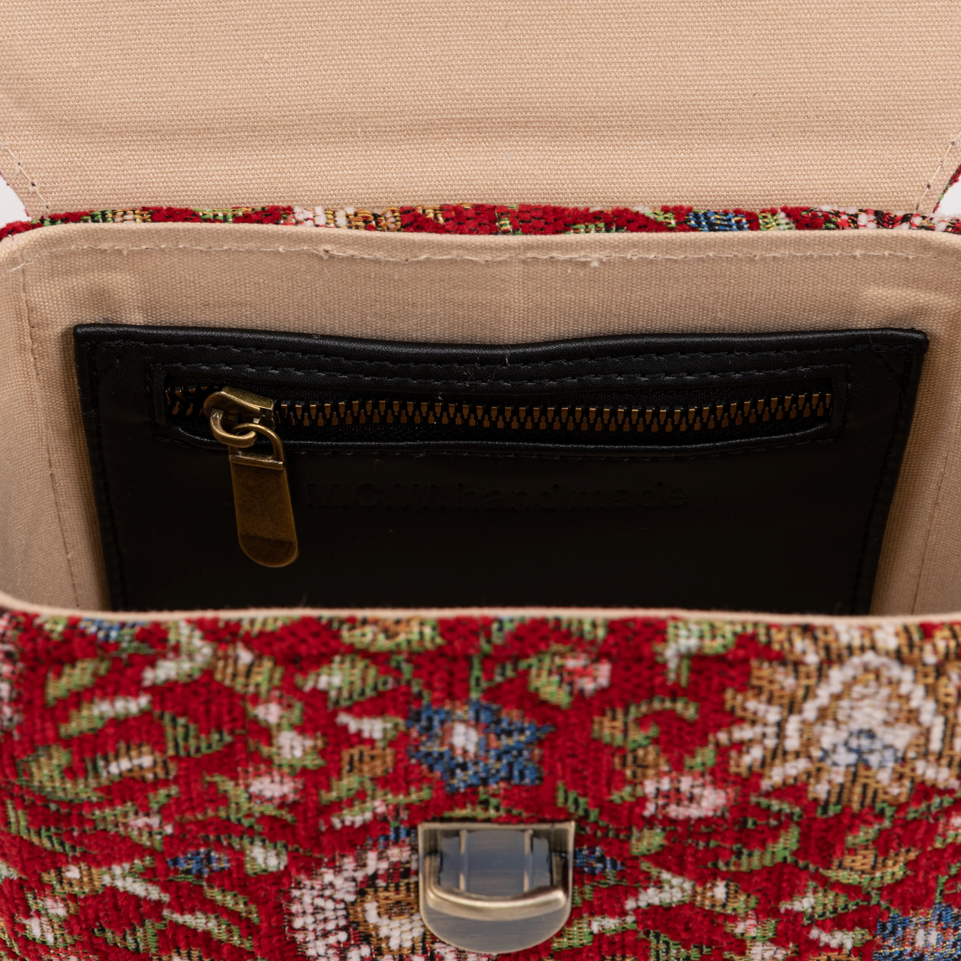 Oriental Red Emma Small Train Case Crossbody - Image 10