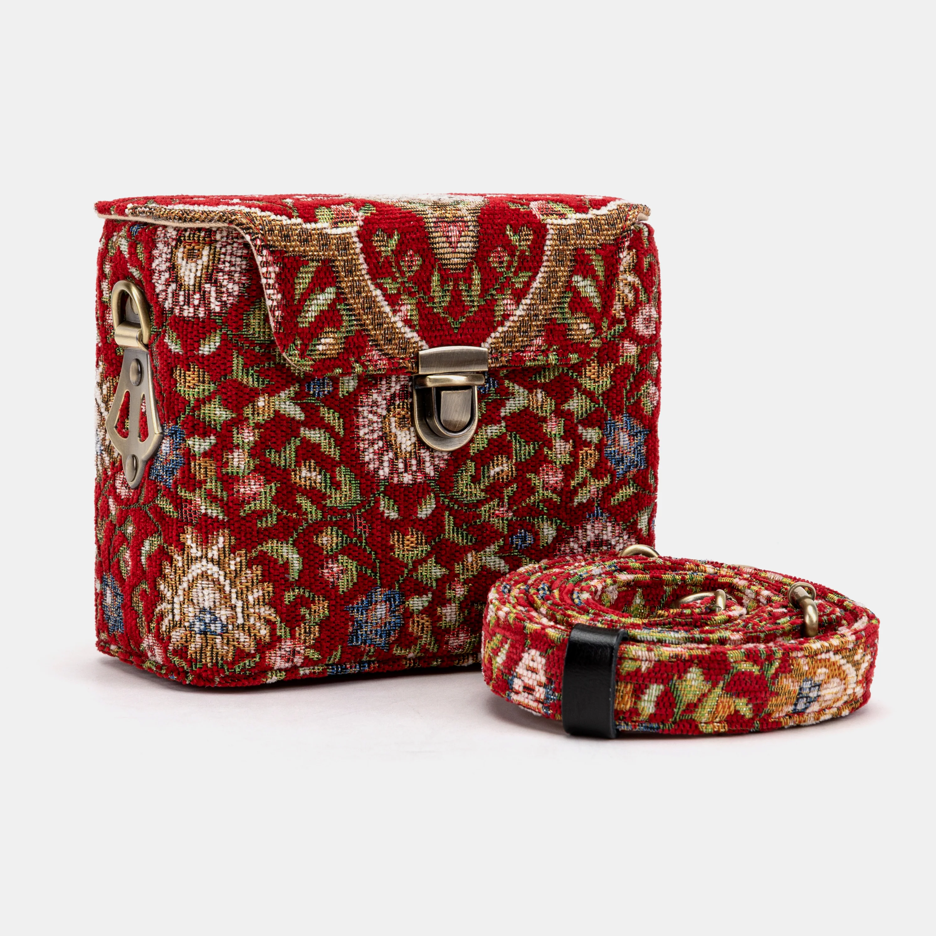 Oriental Red Emma Small Train Case Crossbody - Image 2