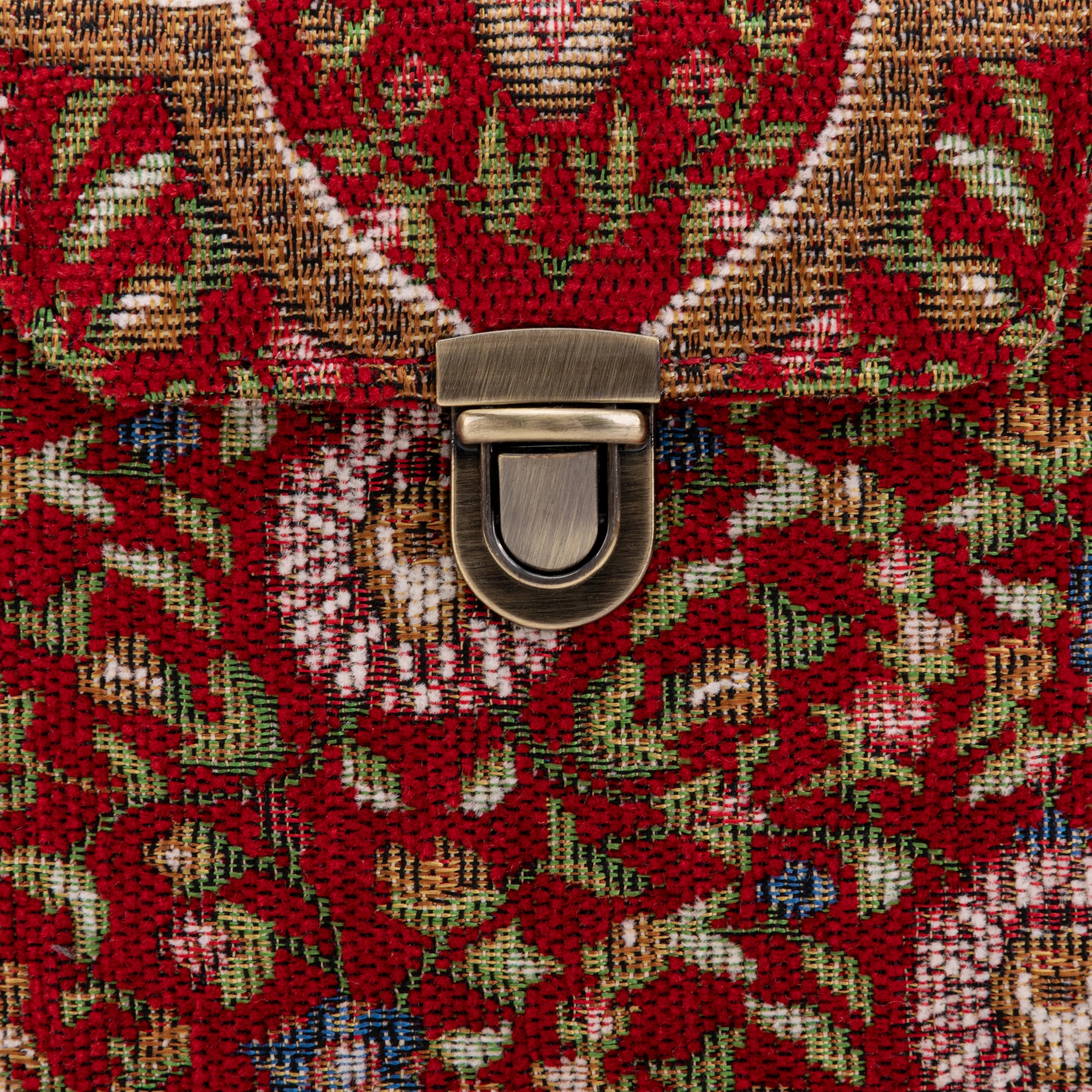 Oriental Red Emma Small Train Case Crossbody - Image 5