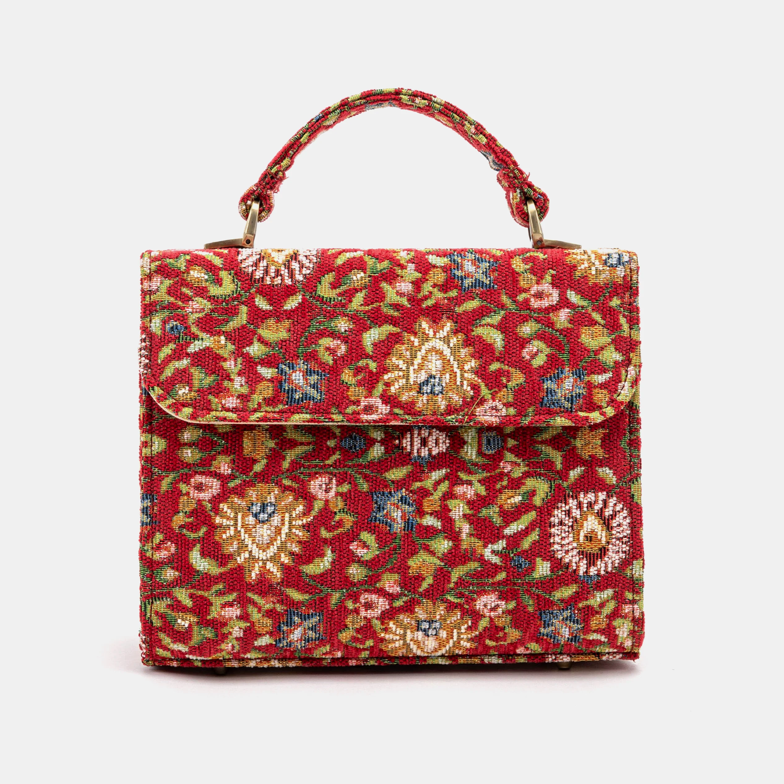Oriental Red Flap Satchel
