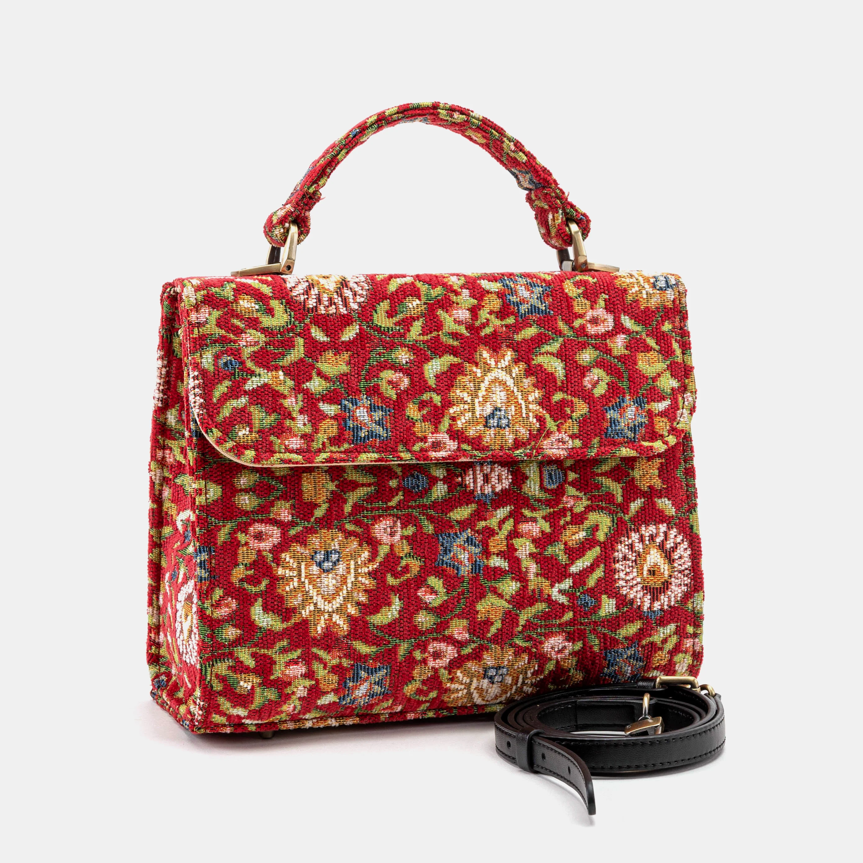 Oriental Red Flap Satchel - Image 2