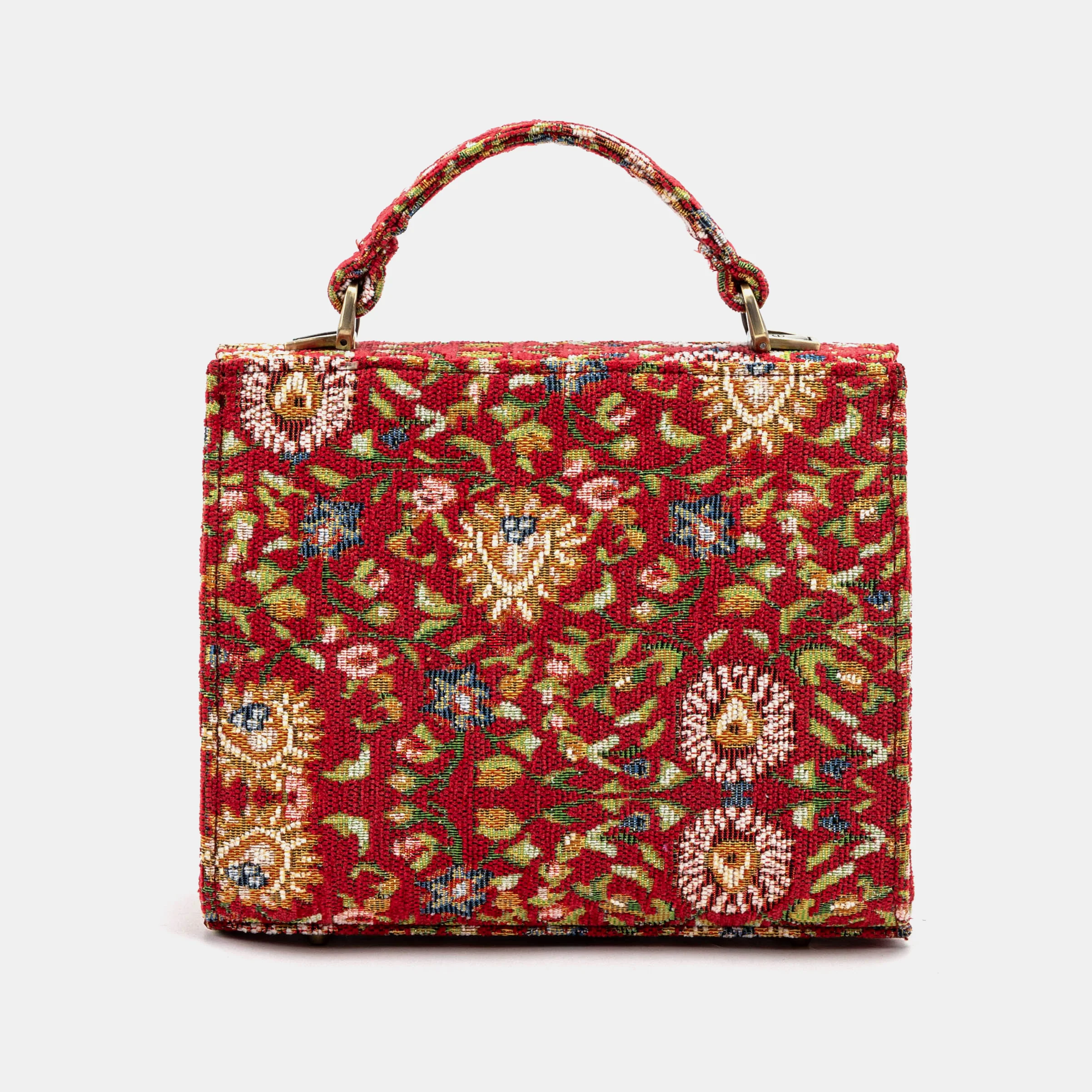 Oriental Red Flap Satchel - Image 4