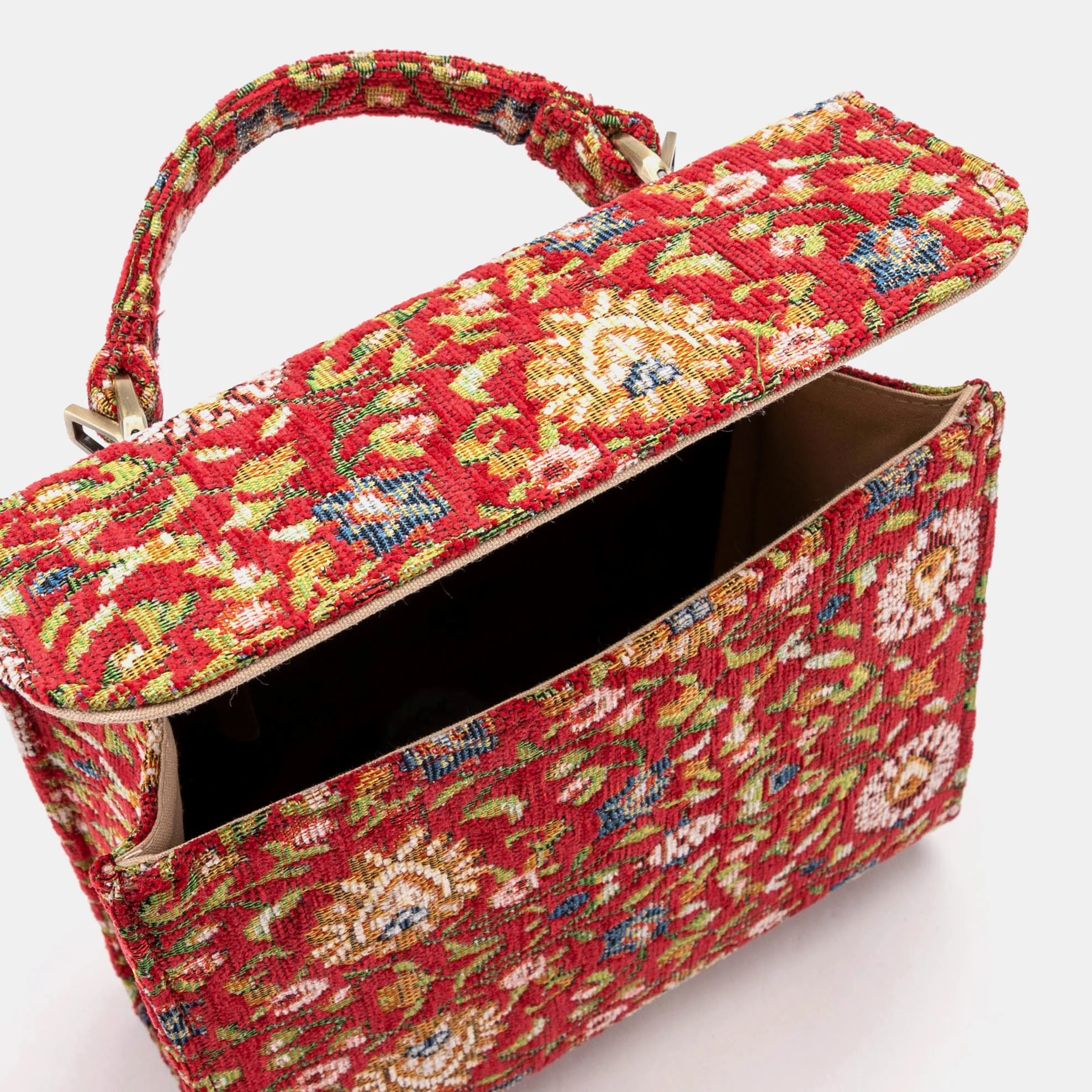 Oriental Red Flap Satchel - Image 7