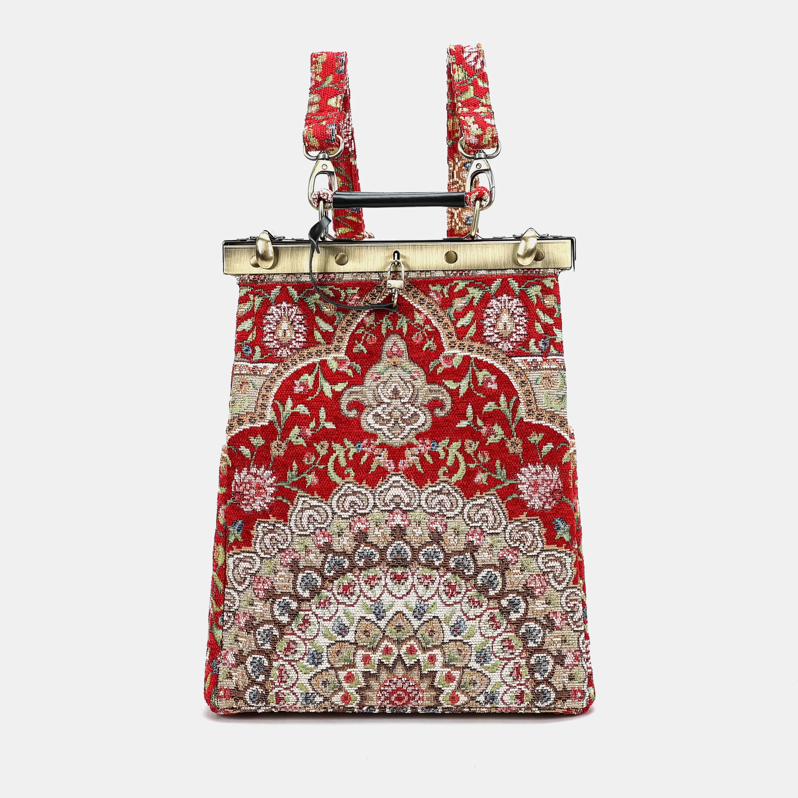 Oriental Red Helena Carpet Backpack Gladstone Bag