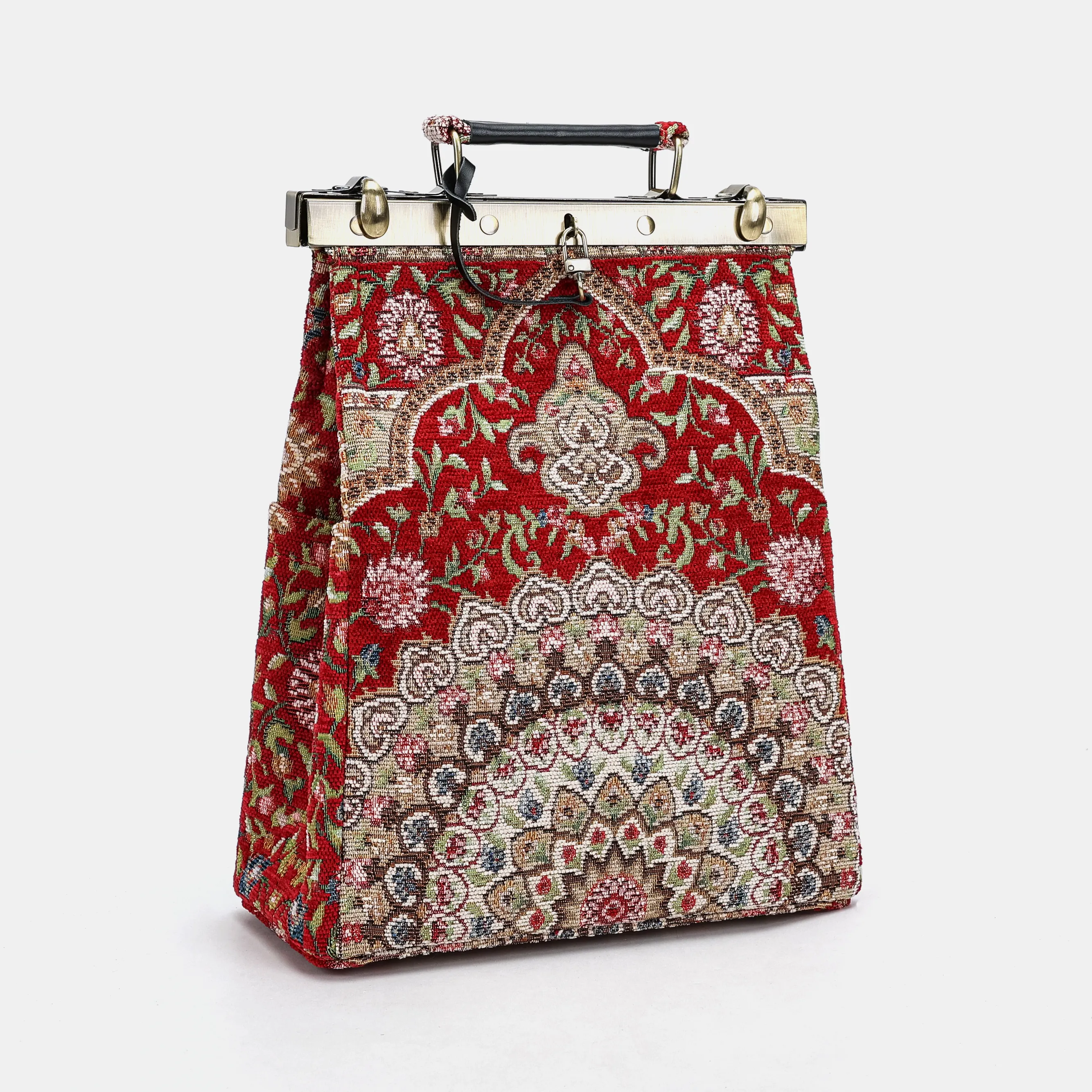 Oriental Red Helena Carpet Backpack Gladstone Bag - Image 4