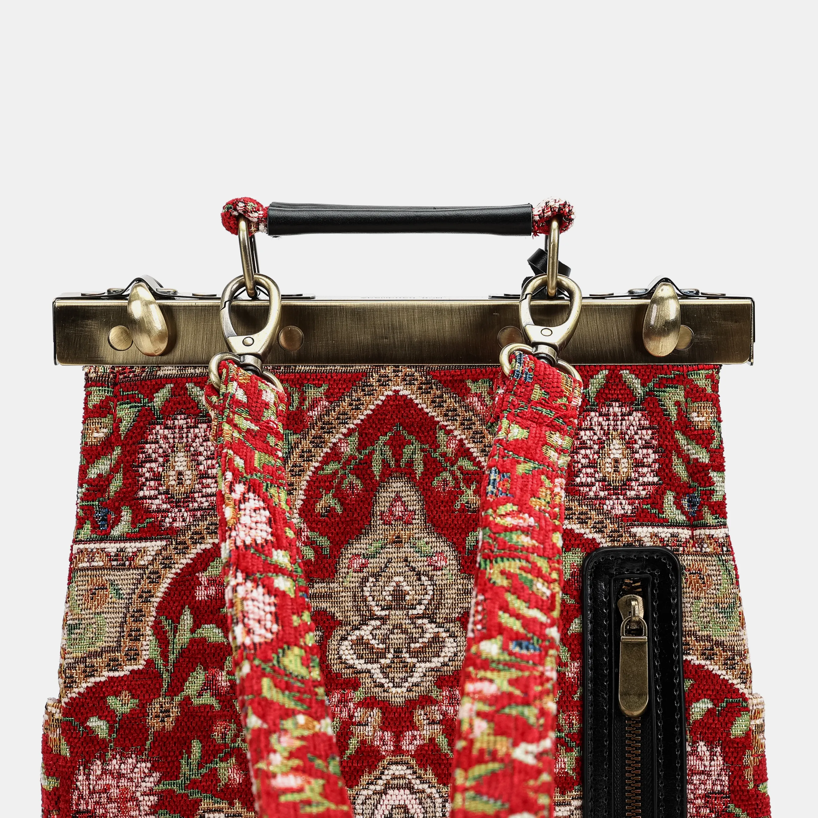 Oriental Red Helena Carpet Backpack Gladstone Bag - Image 6