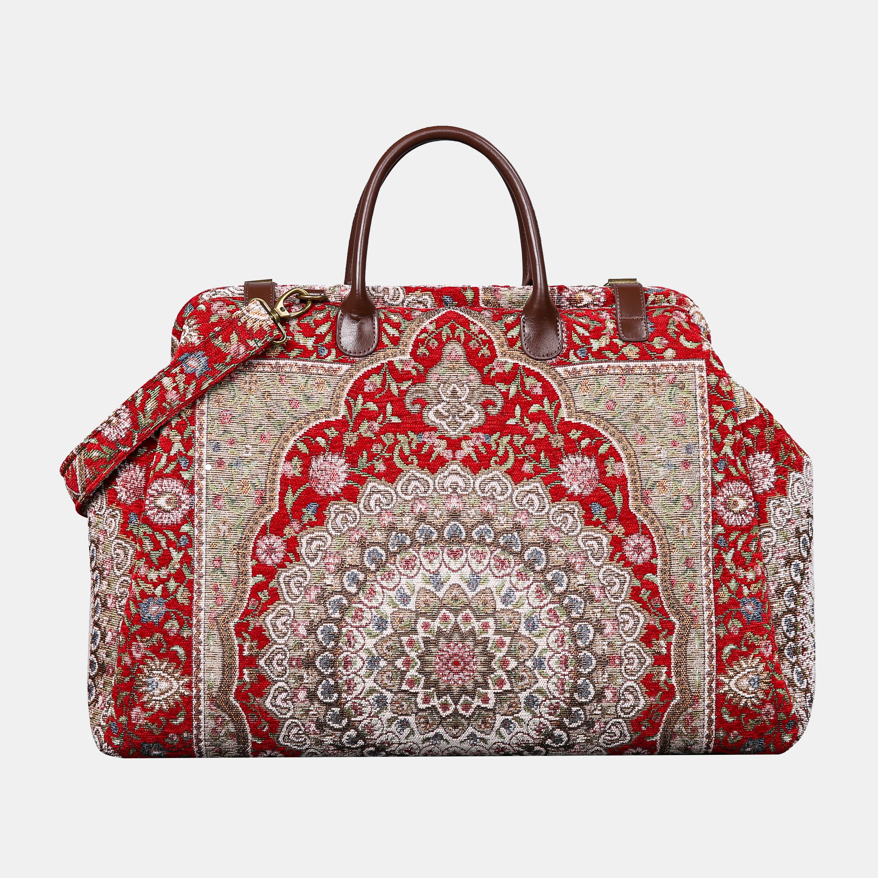 Oriental Red Large Carpetbag - Image 4
