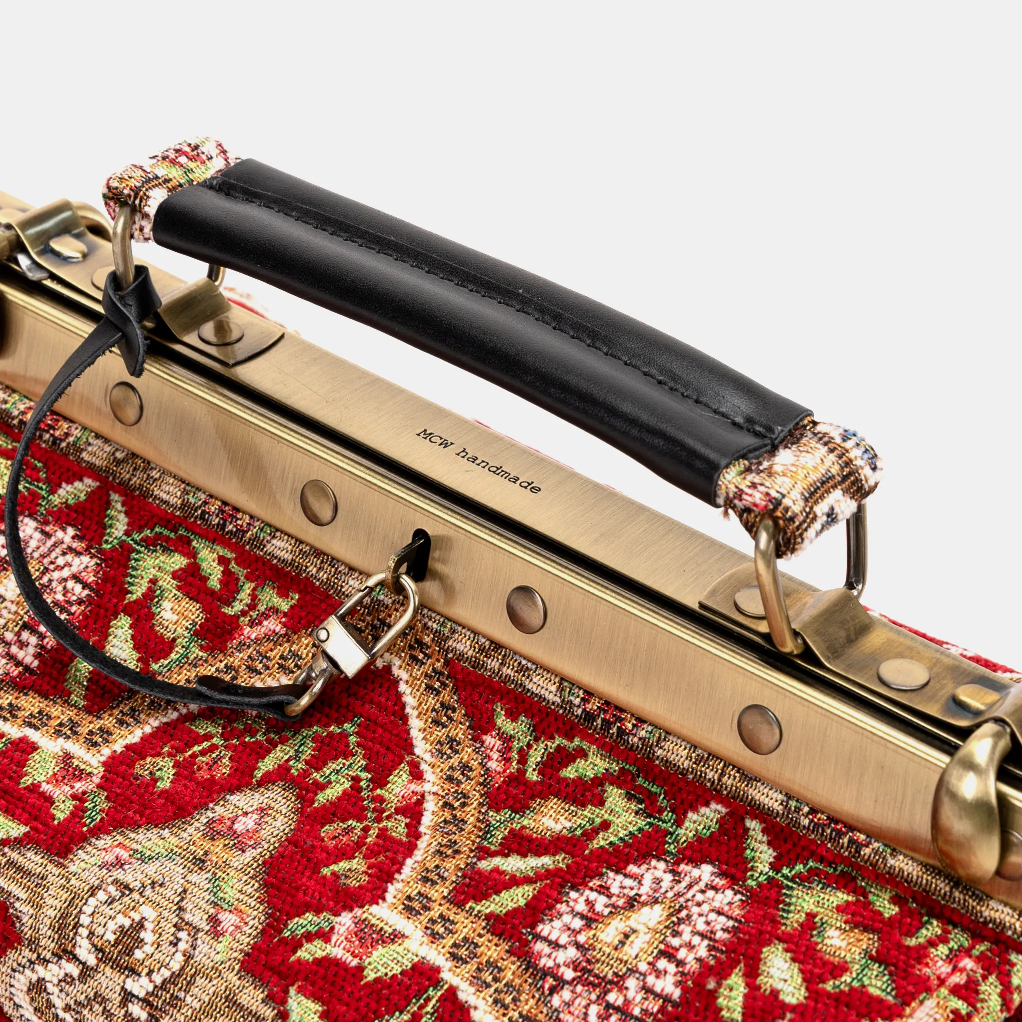 Oriental Red Vivienne Carpet Purse Gladstone Bag - Image 7