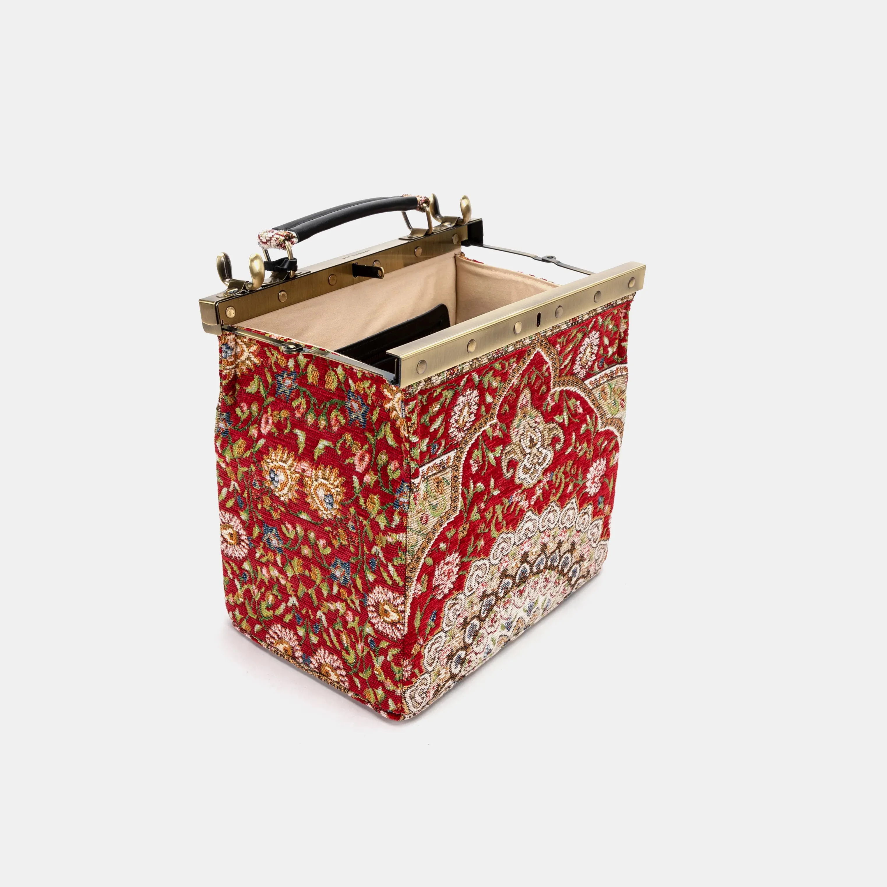 Oriental Red Vivienne Carpet Purse Gladstone Bag - Image 9