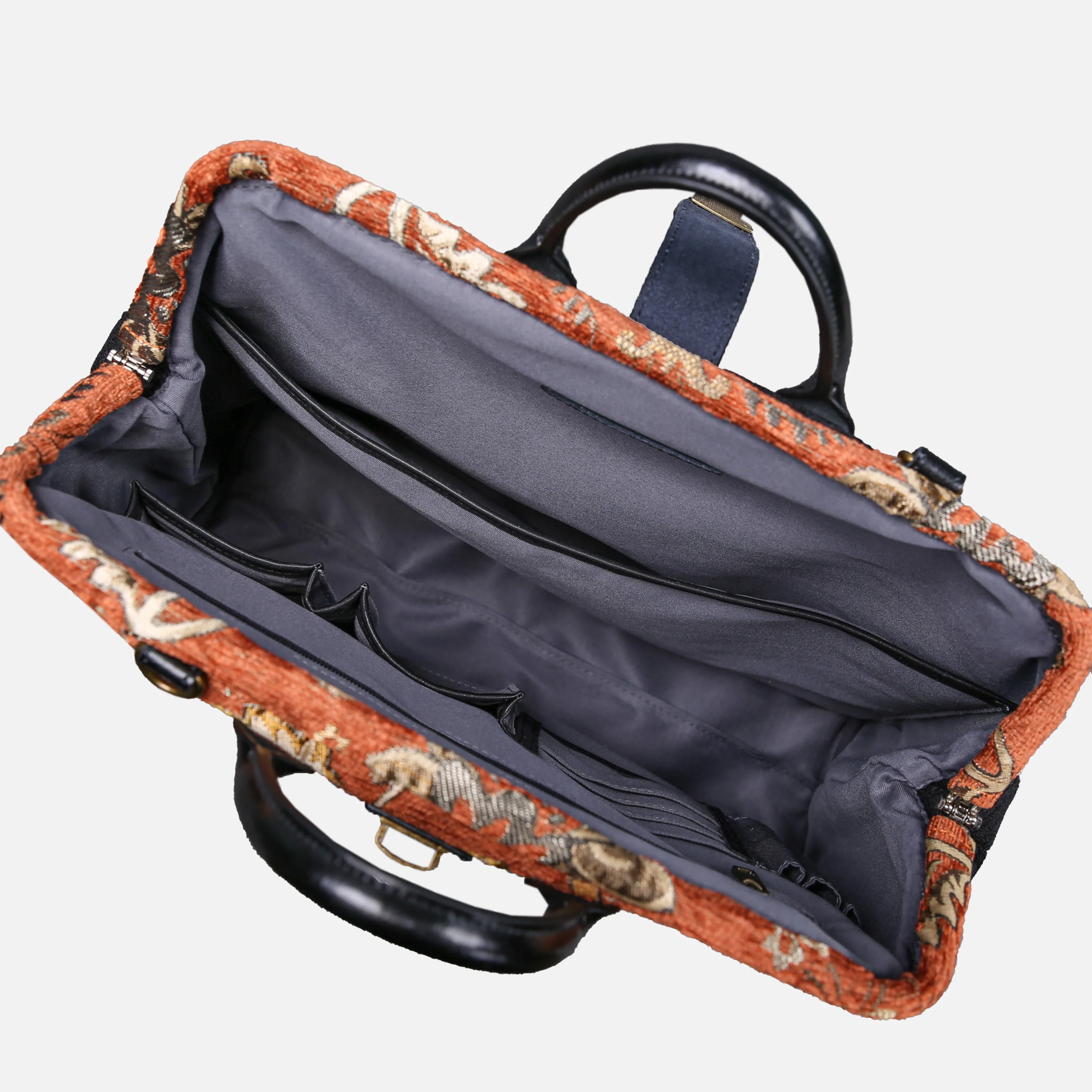 Paisley Orange Laptop Work Bag - Image 5