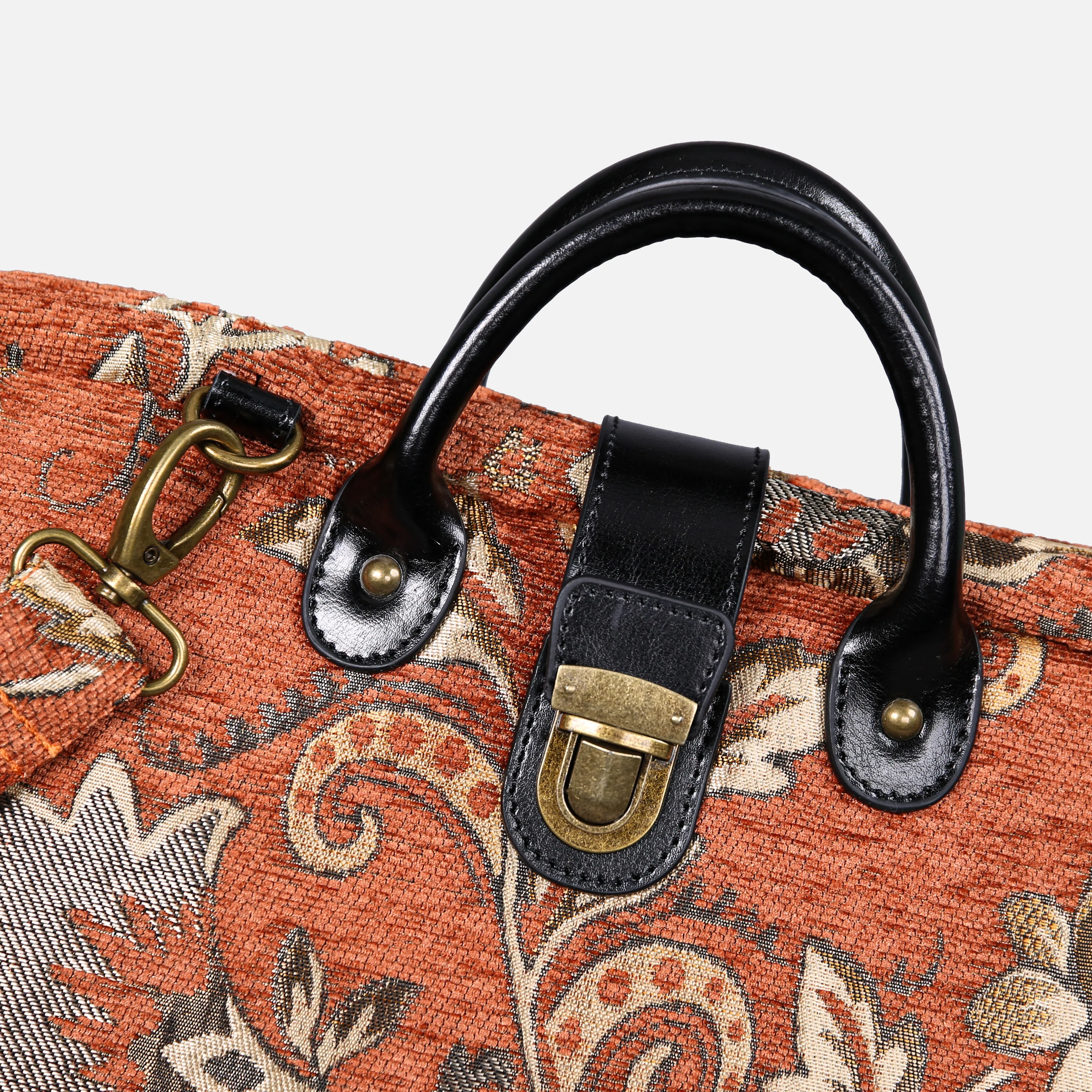 Paisley Orange Laptop Work Bag - Image 7