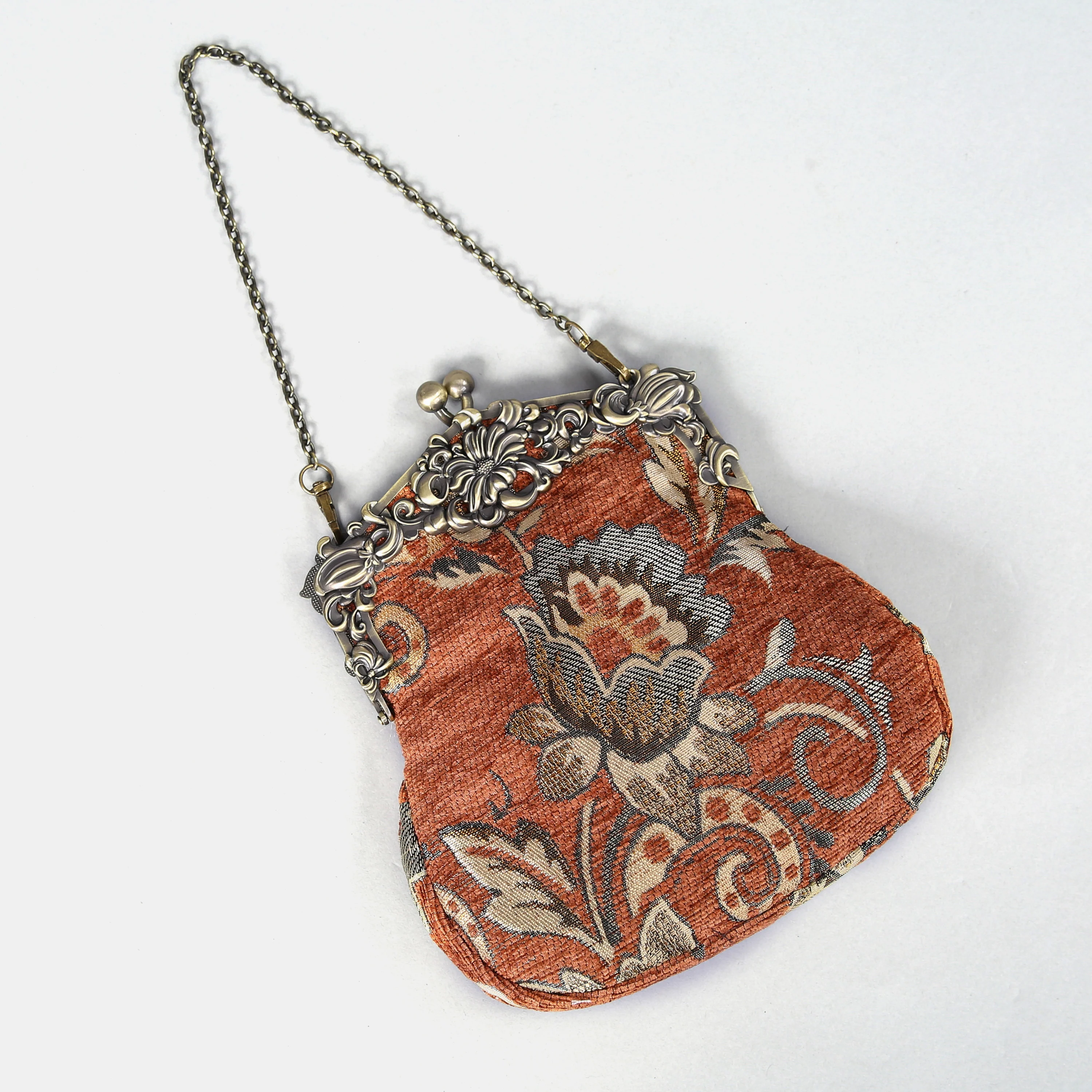 Paisley Orange Chatelaine Purse Large - Image 2