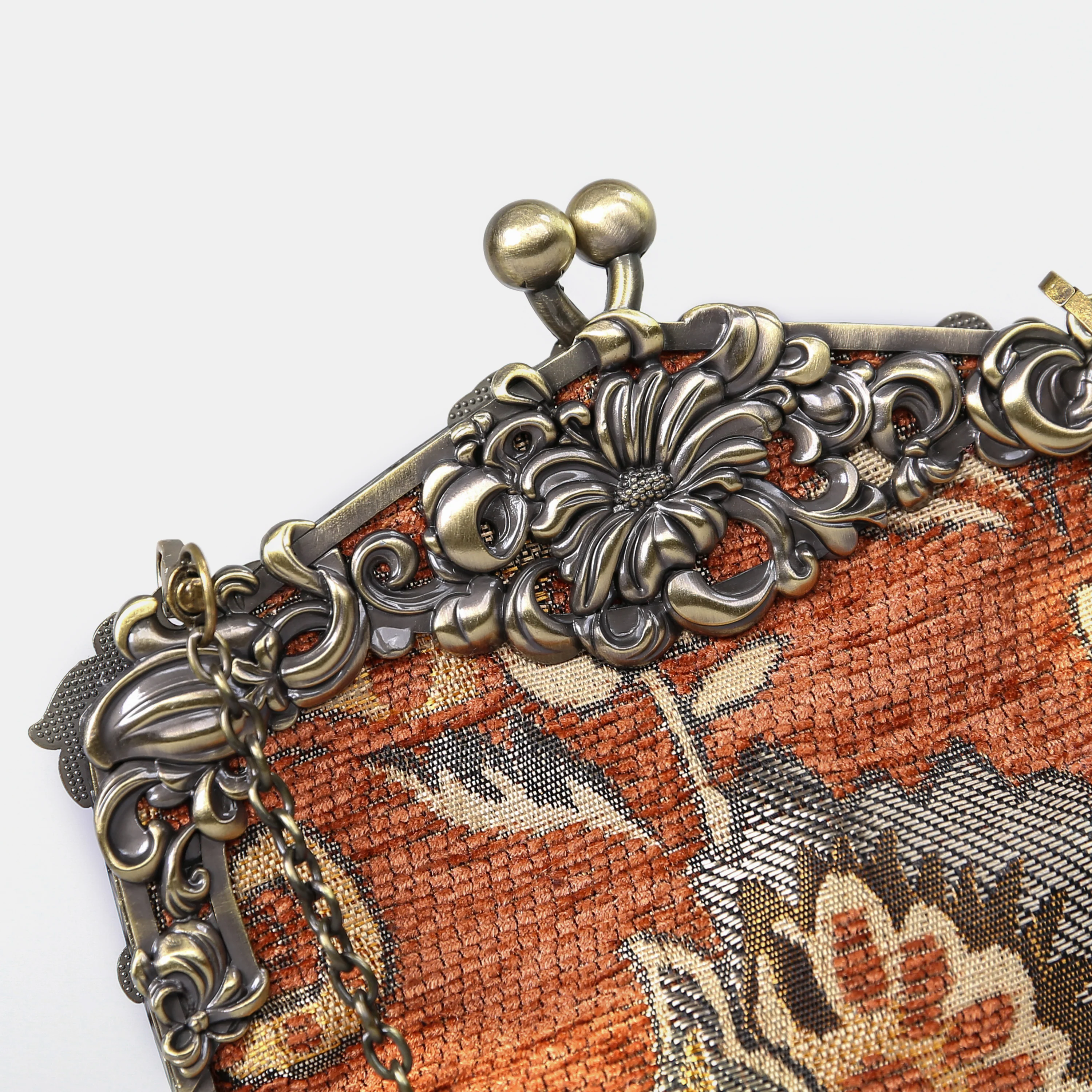 Paisley Orange Chatelaine Purse Large - Image 6