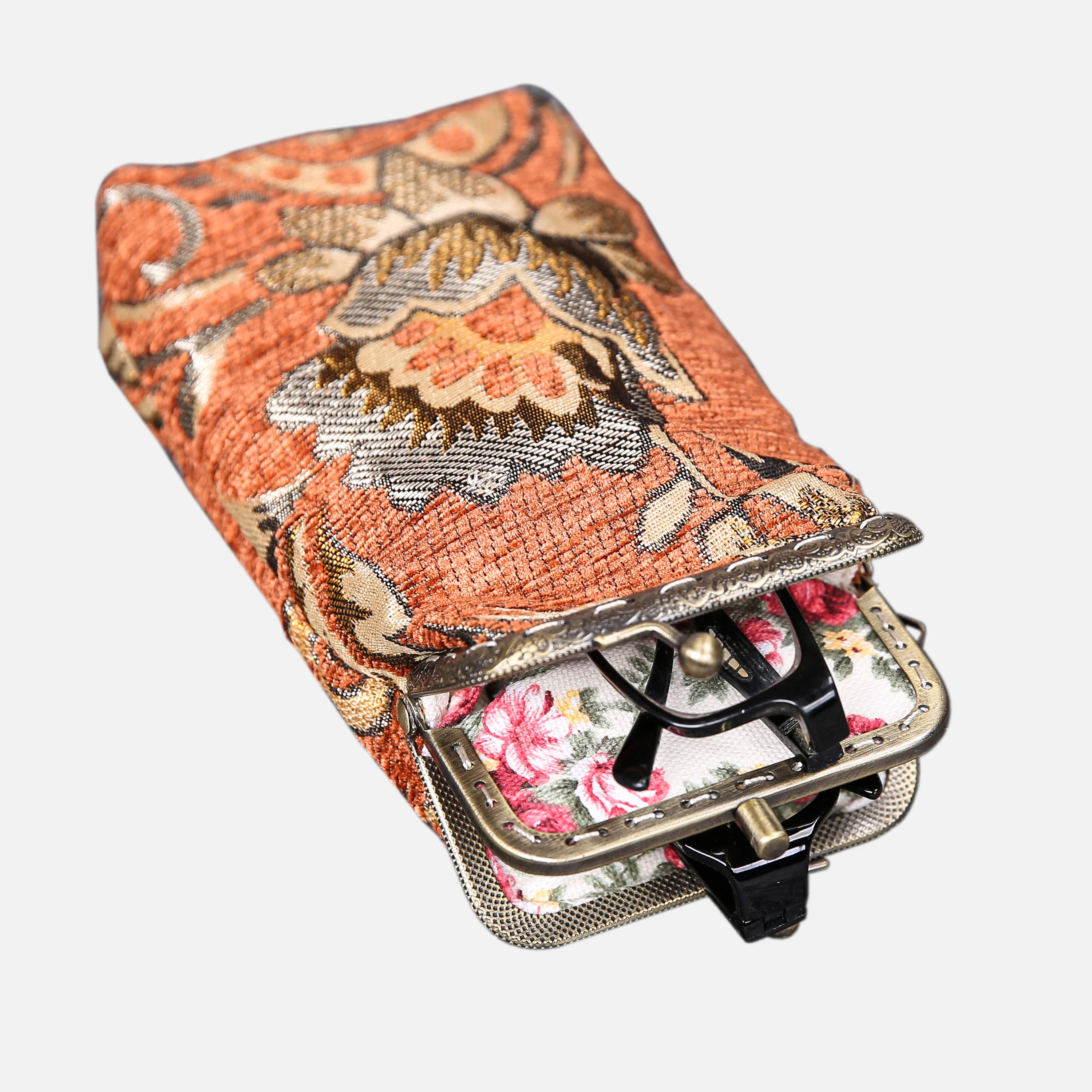 Paisley Orange Eyeglasses Case - Image 2