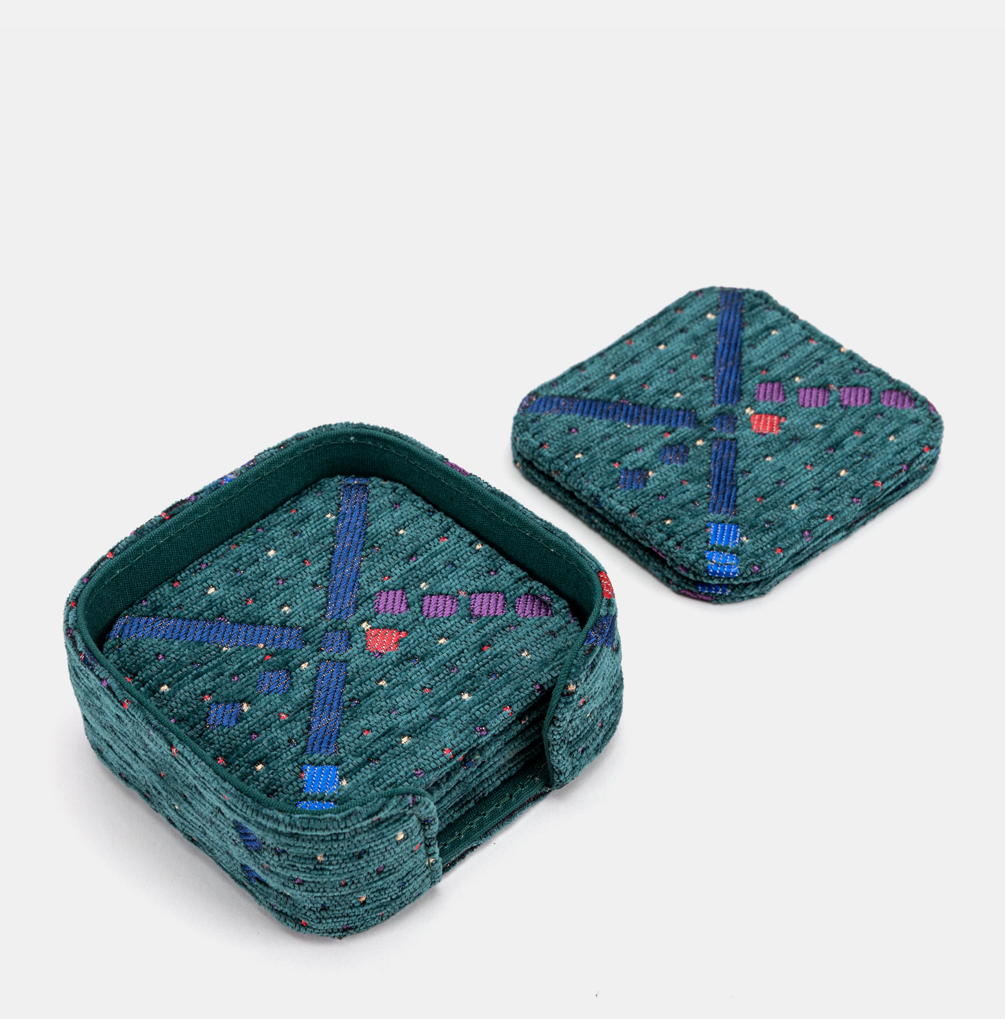 PDX Portland Airport Square Coaster Set with Holder - Image 6