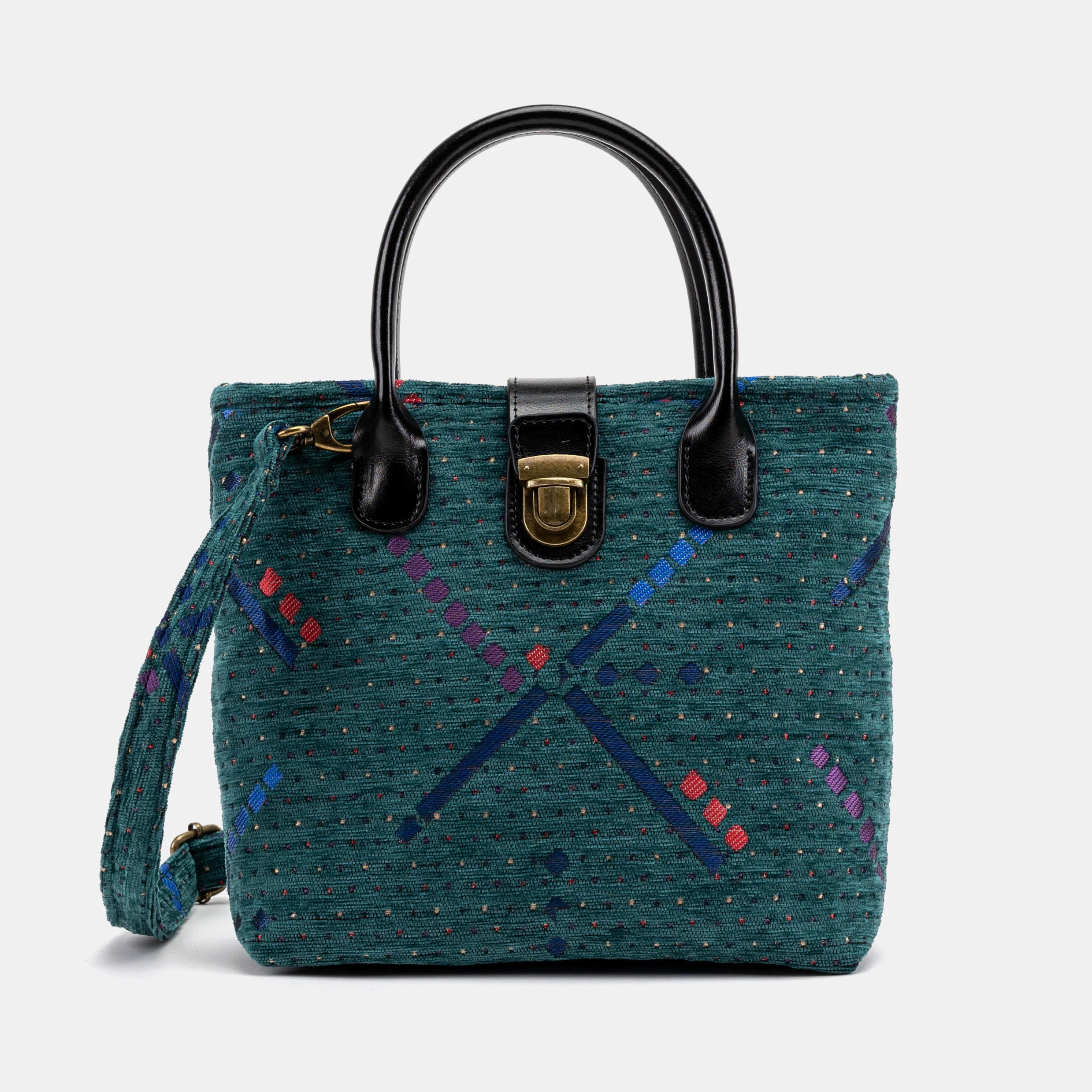 PDX Portland Airport Tuck Lock Carpet Satchel