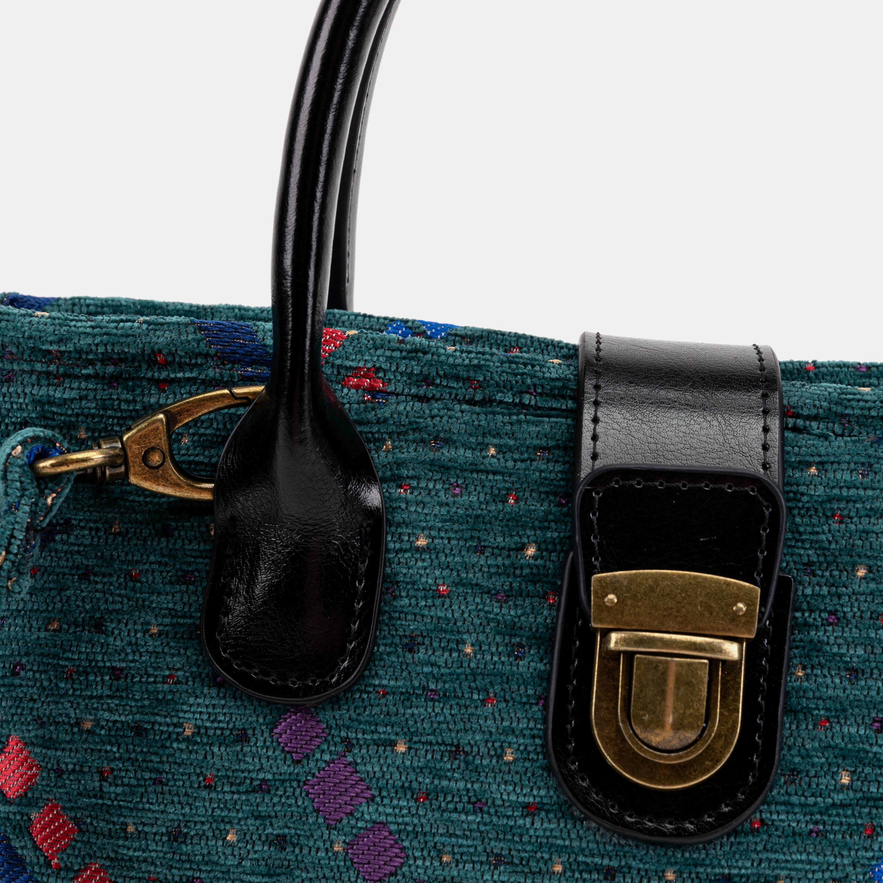 PDX Portland Airport Tuck Lock Carpet Satchel - Image 4