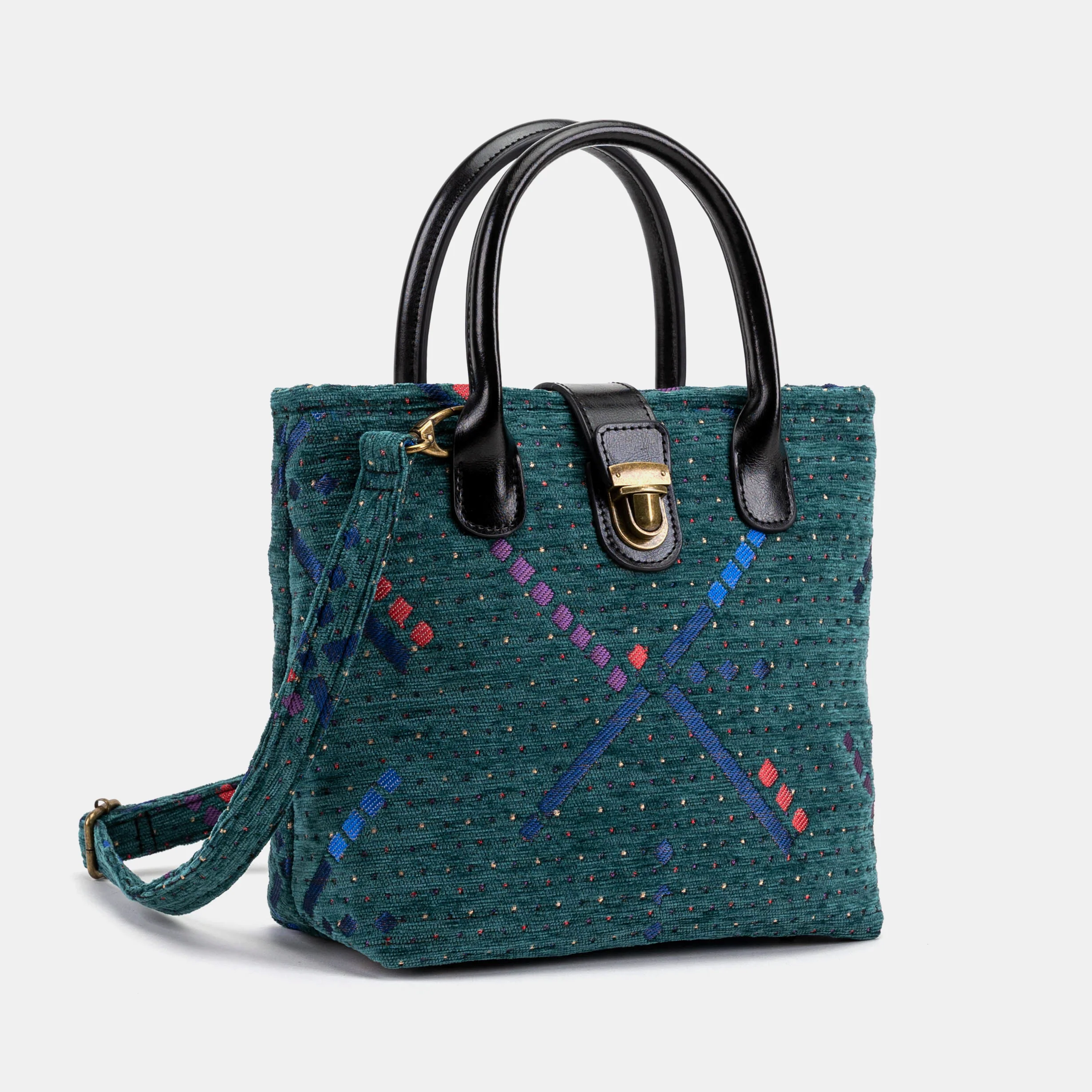 PDX Portland Airport Tuck Lock Carpet Satchel - Image 5