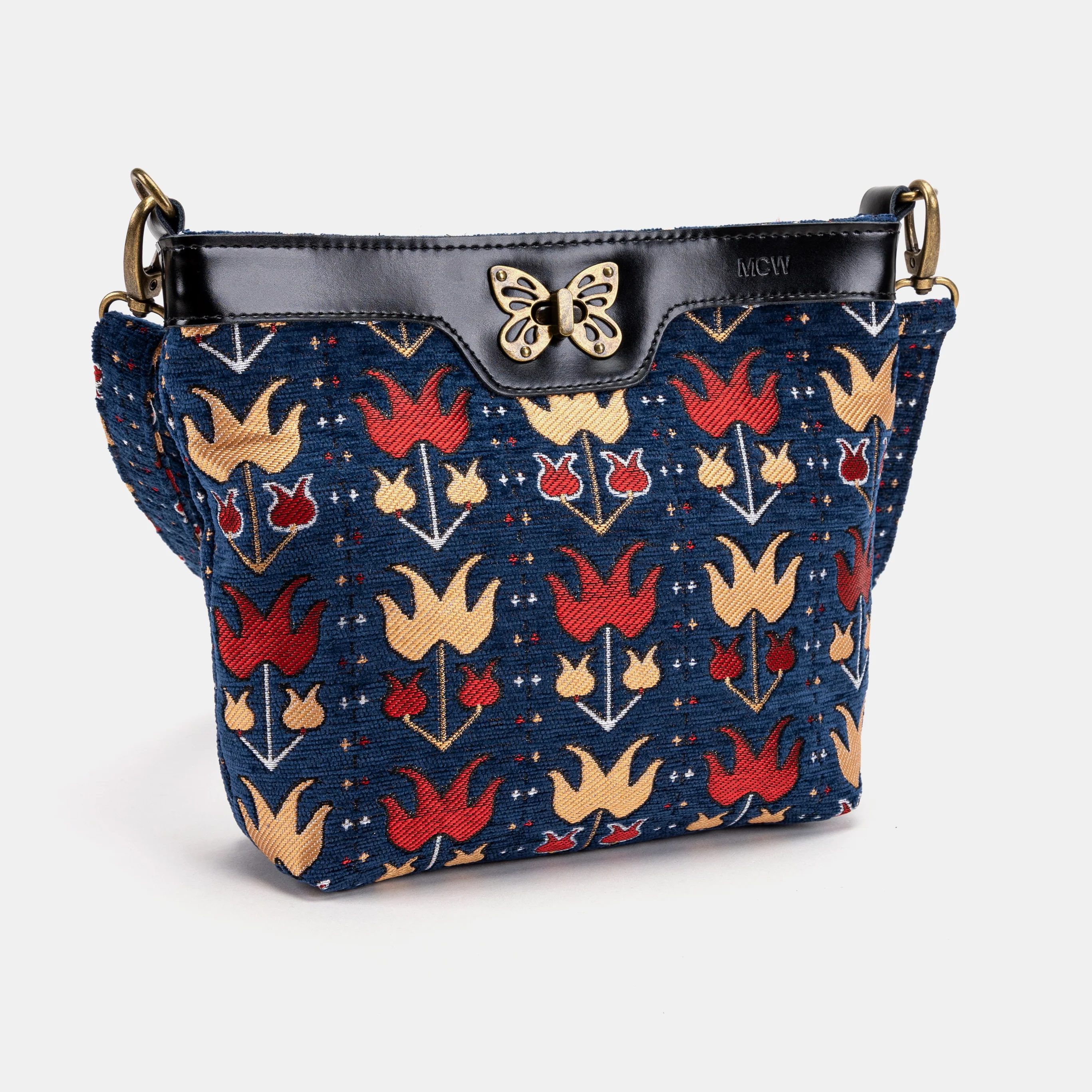 Poppy Bloom Butterfly Crossbody Bag - Image 4