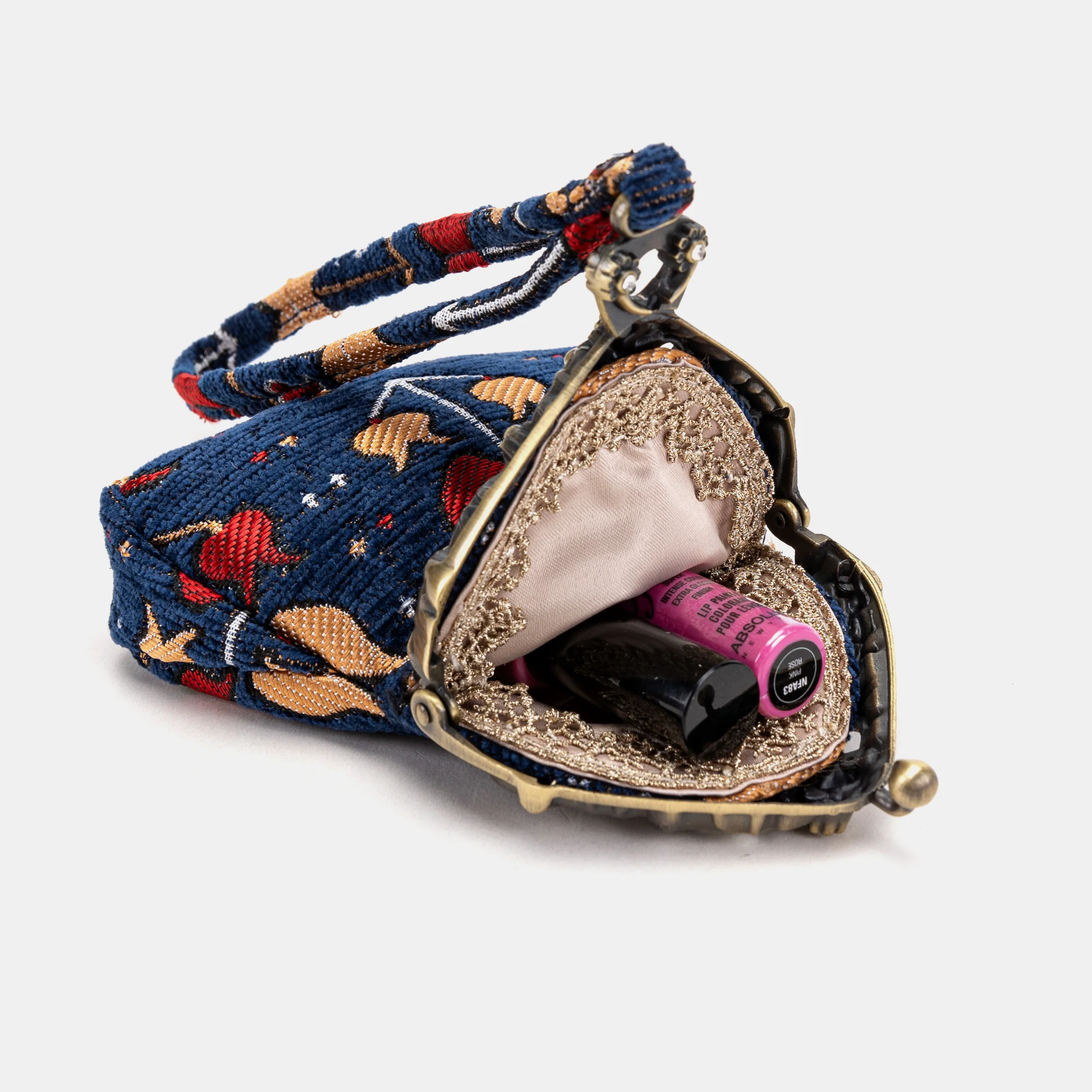 Poppy Bloom Chatelaine Purse Wristlet Bag - Image 3