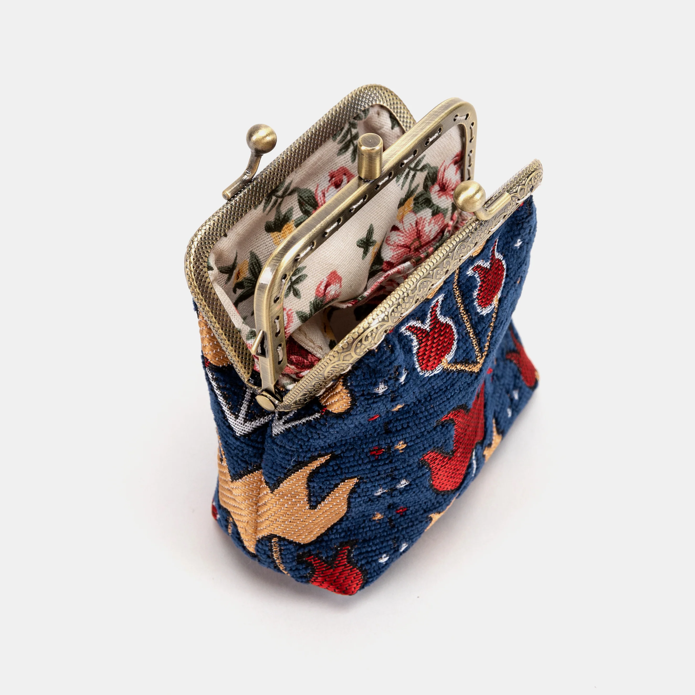 Poppy Bloom Double Kiss Clasp Coin Purse - Image 3
