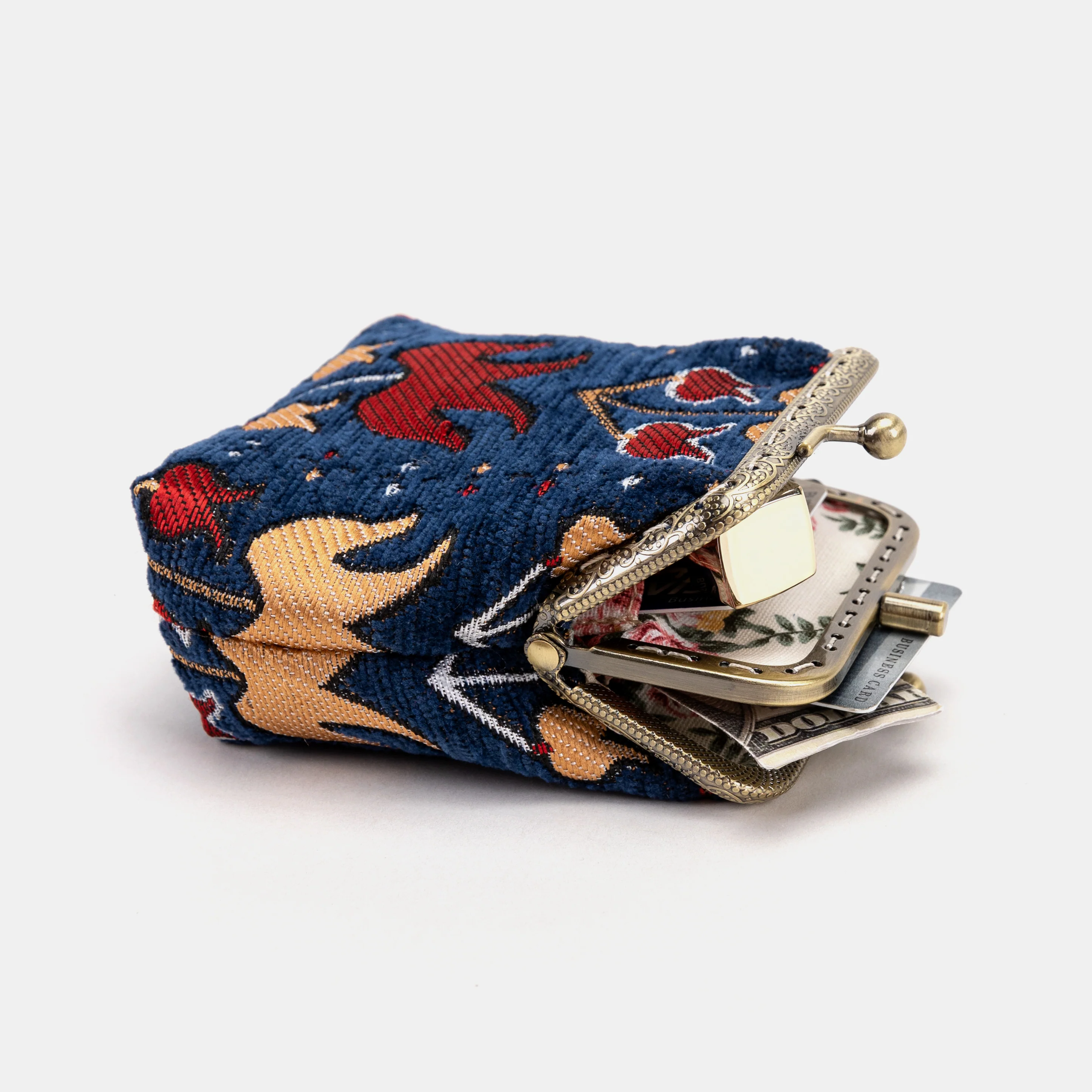Poppy Bloom Double Kiss Clasp Coin Purse - Image 6