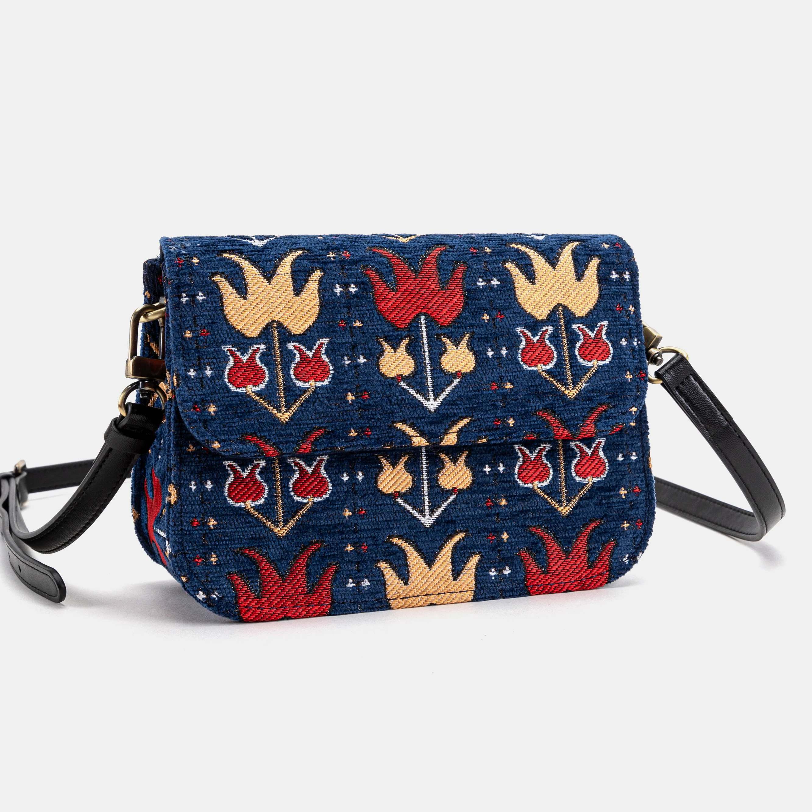 Poppy Bloom Flap Crossbody Bag