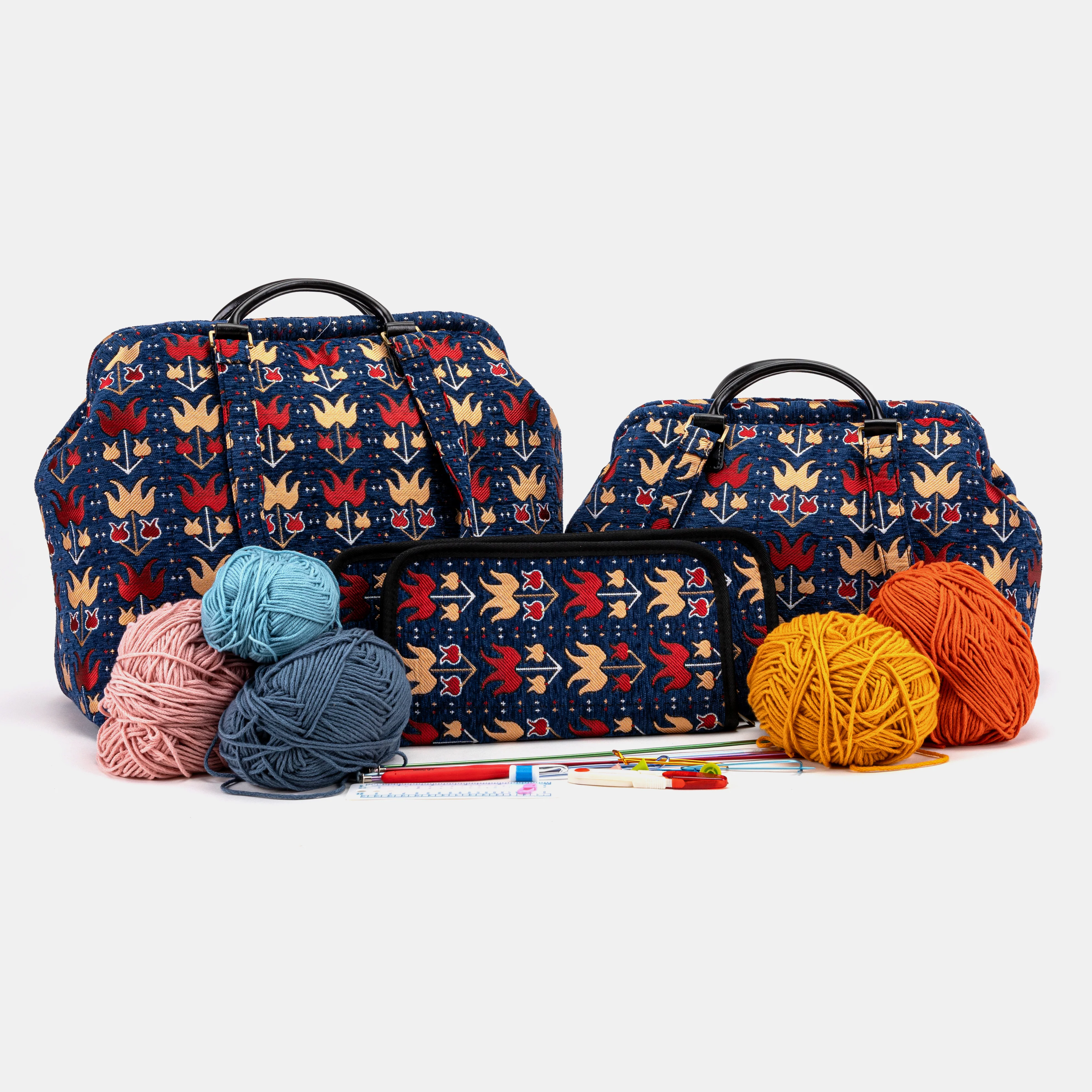 Poppy Bloom Knitting Project Bag