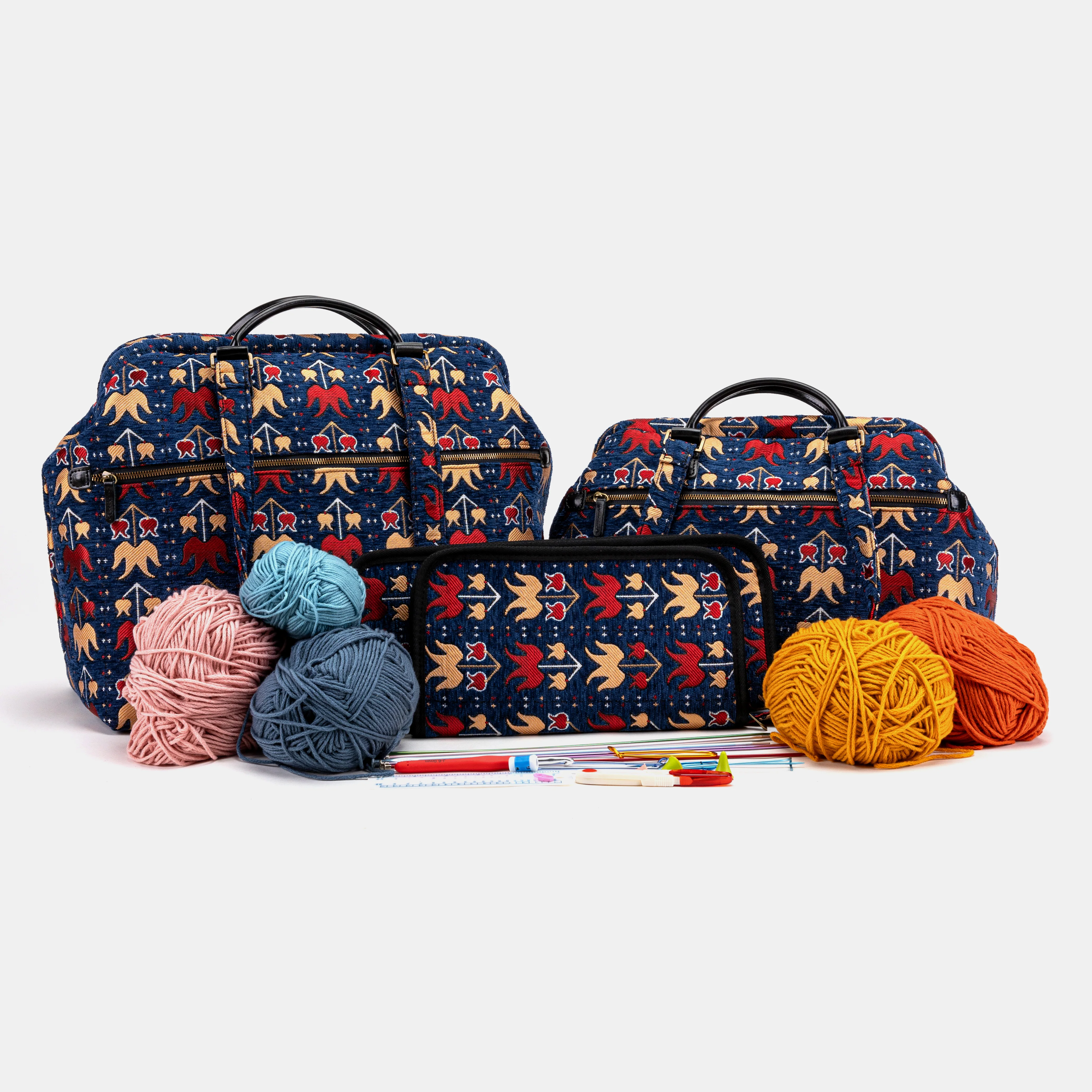 Poppy Bloom Knitting Project Bag - Image 4