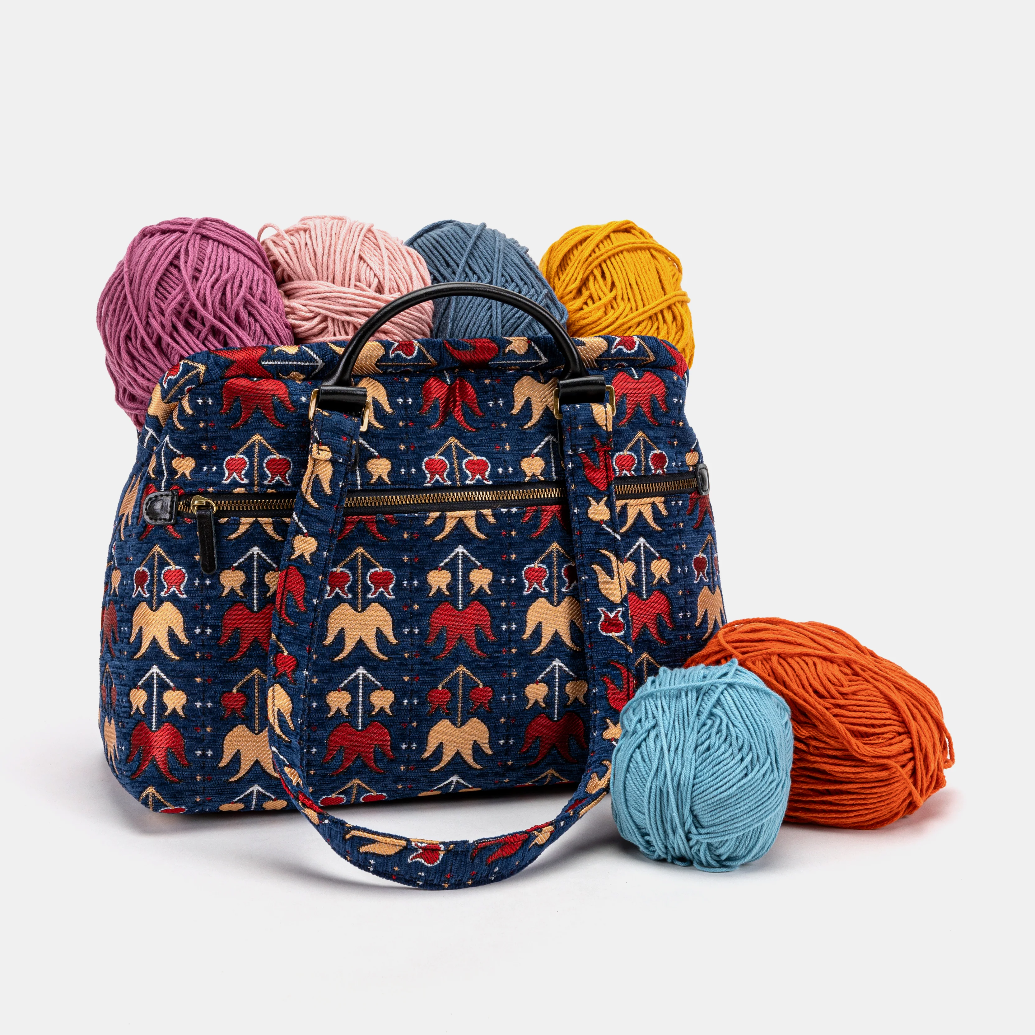 Poppy Bloom Knitting Project Bag - Image 5