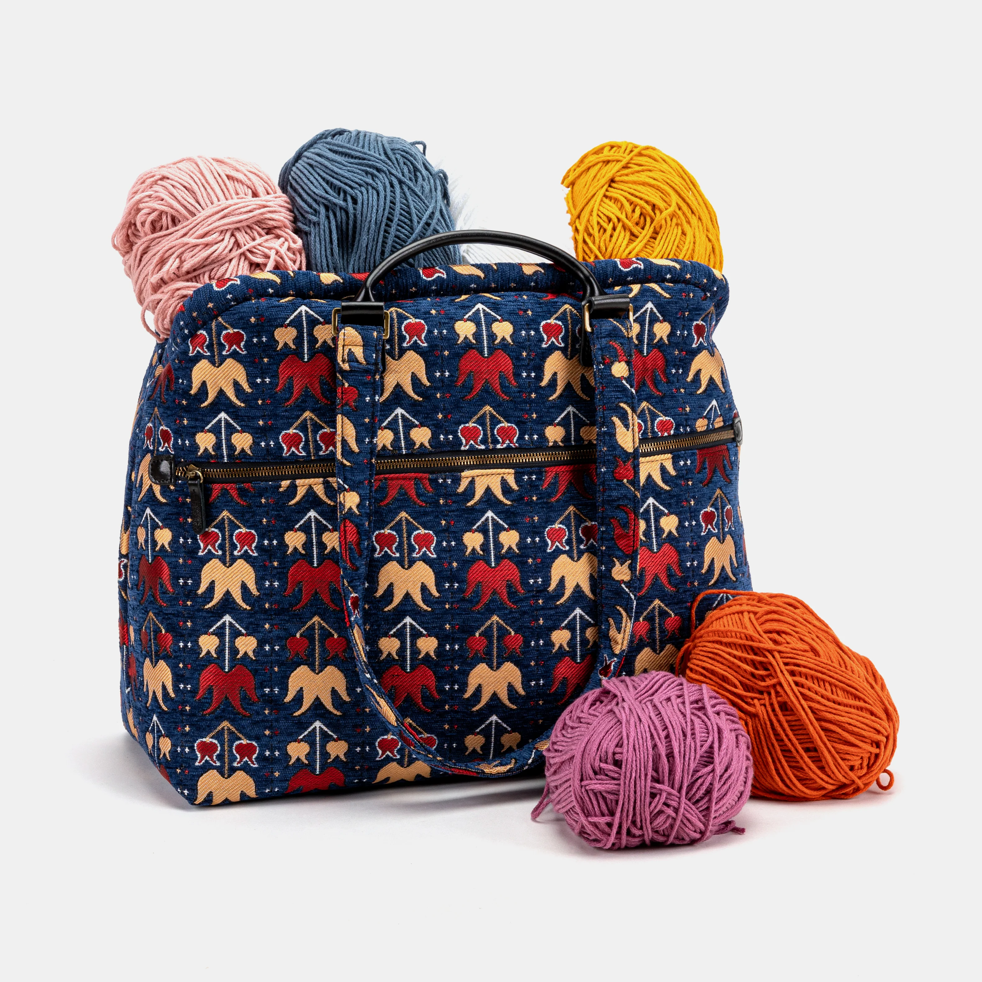 Poppy Bloom Knitting Project Bag - Image 6