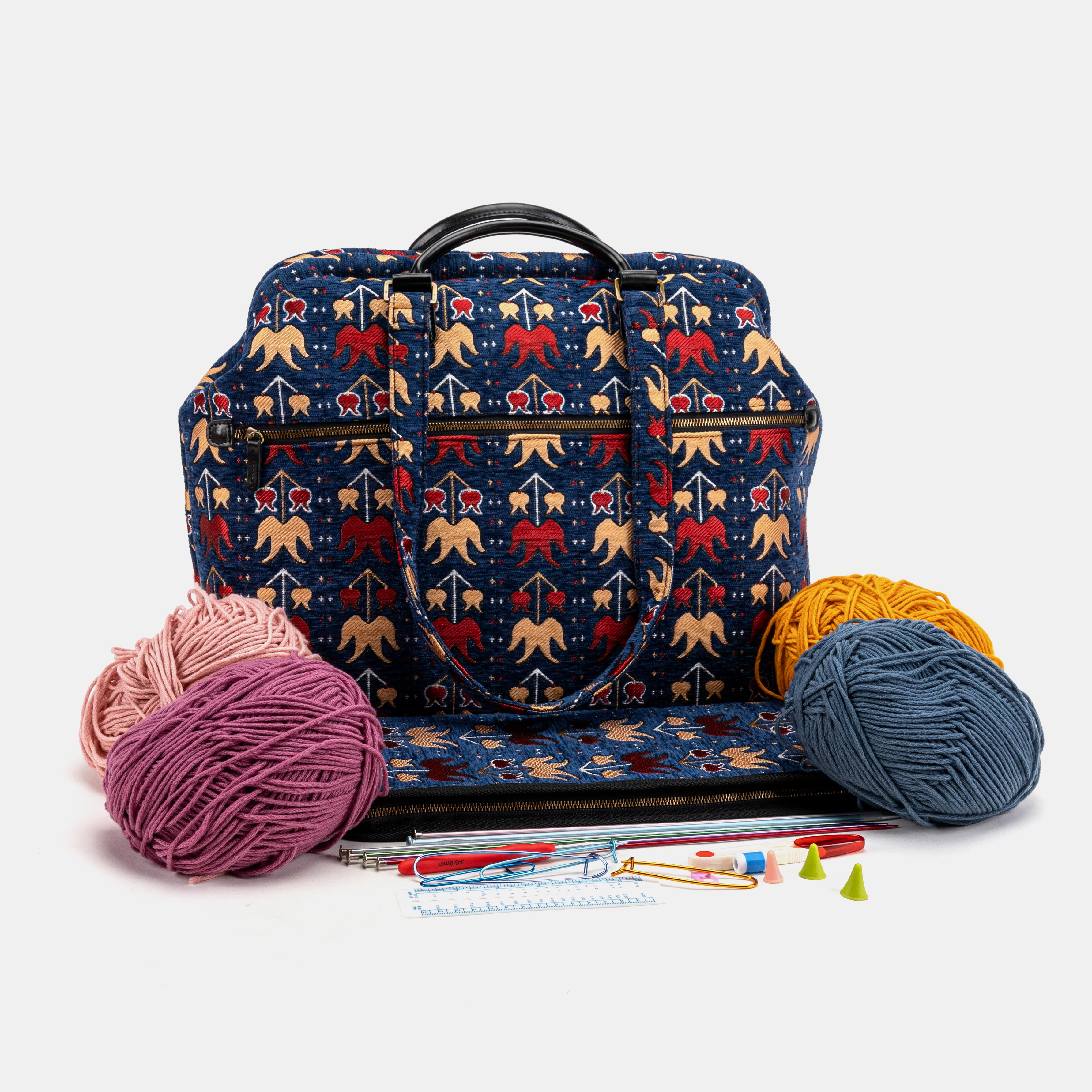 Poppy Bloom Knitting Project Bag - Image 7