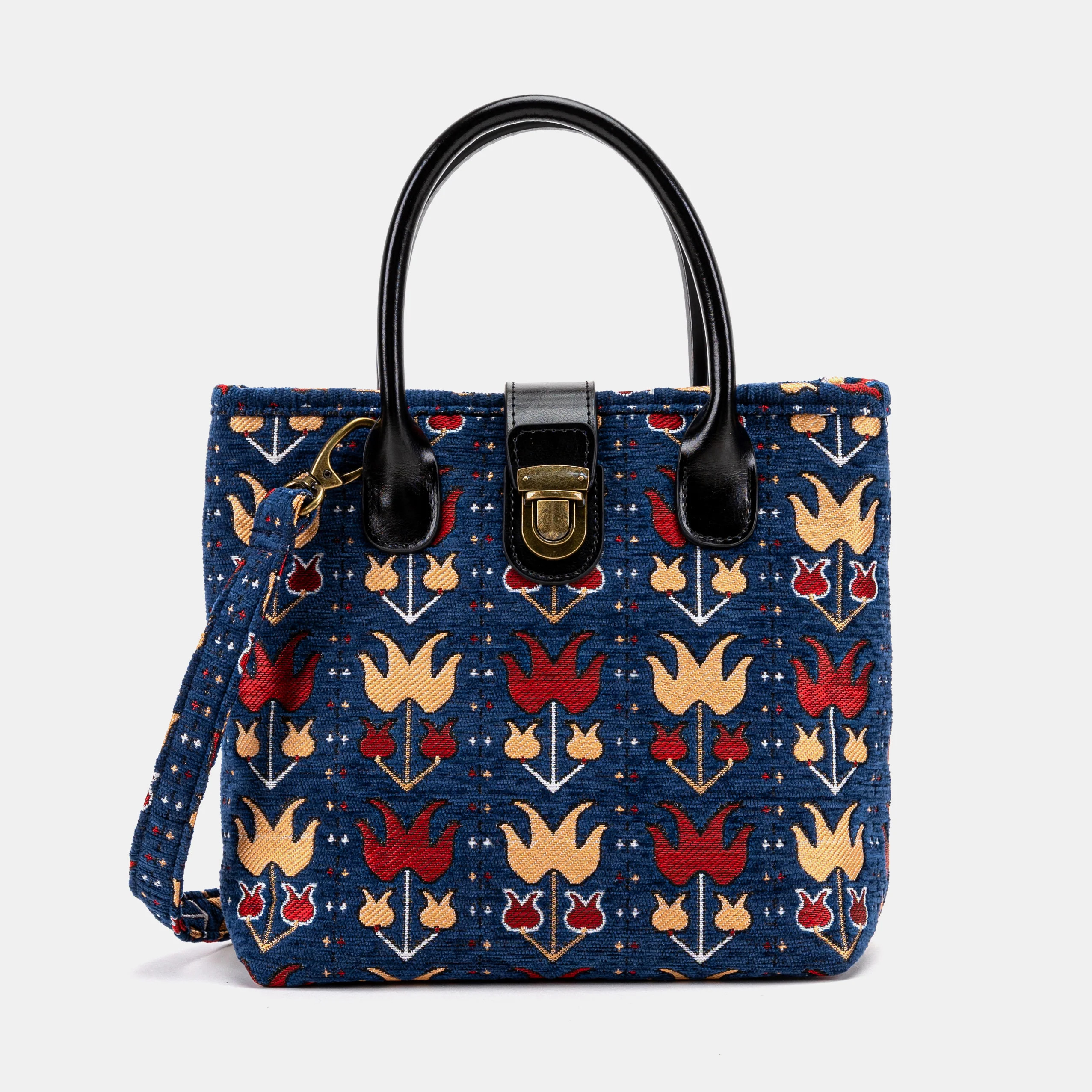 Poppy Bloom Tuck Lock Carpet Satchel