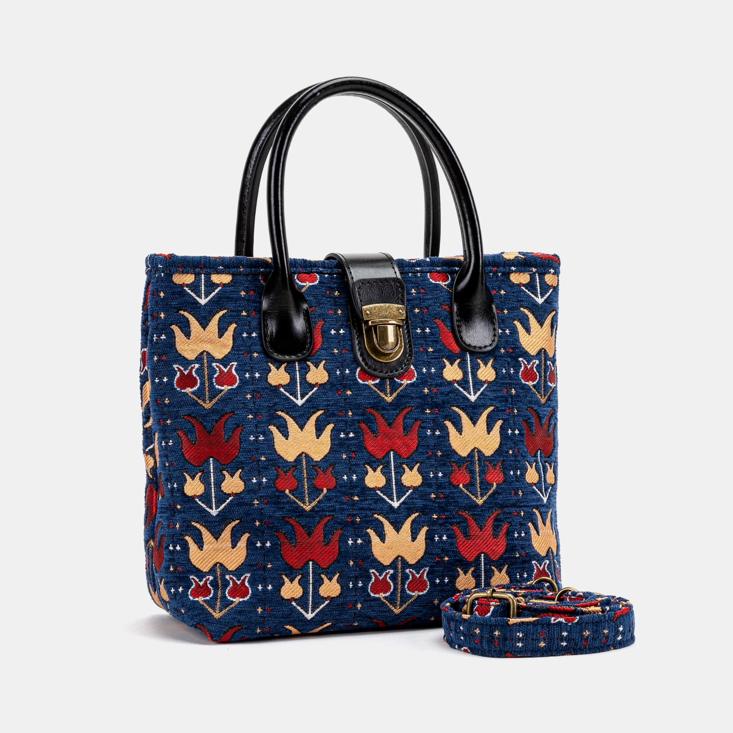 Poppy Bloom Tuck Lock Carpet Satchel - Image 2